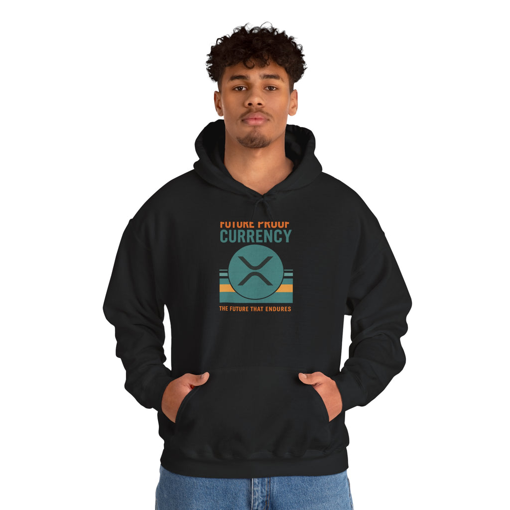 Ripple Crypto Hoodie – “Future Proof Currency” Retro Logo Sweatshirt
