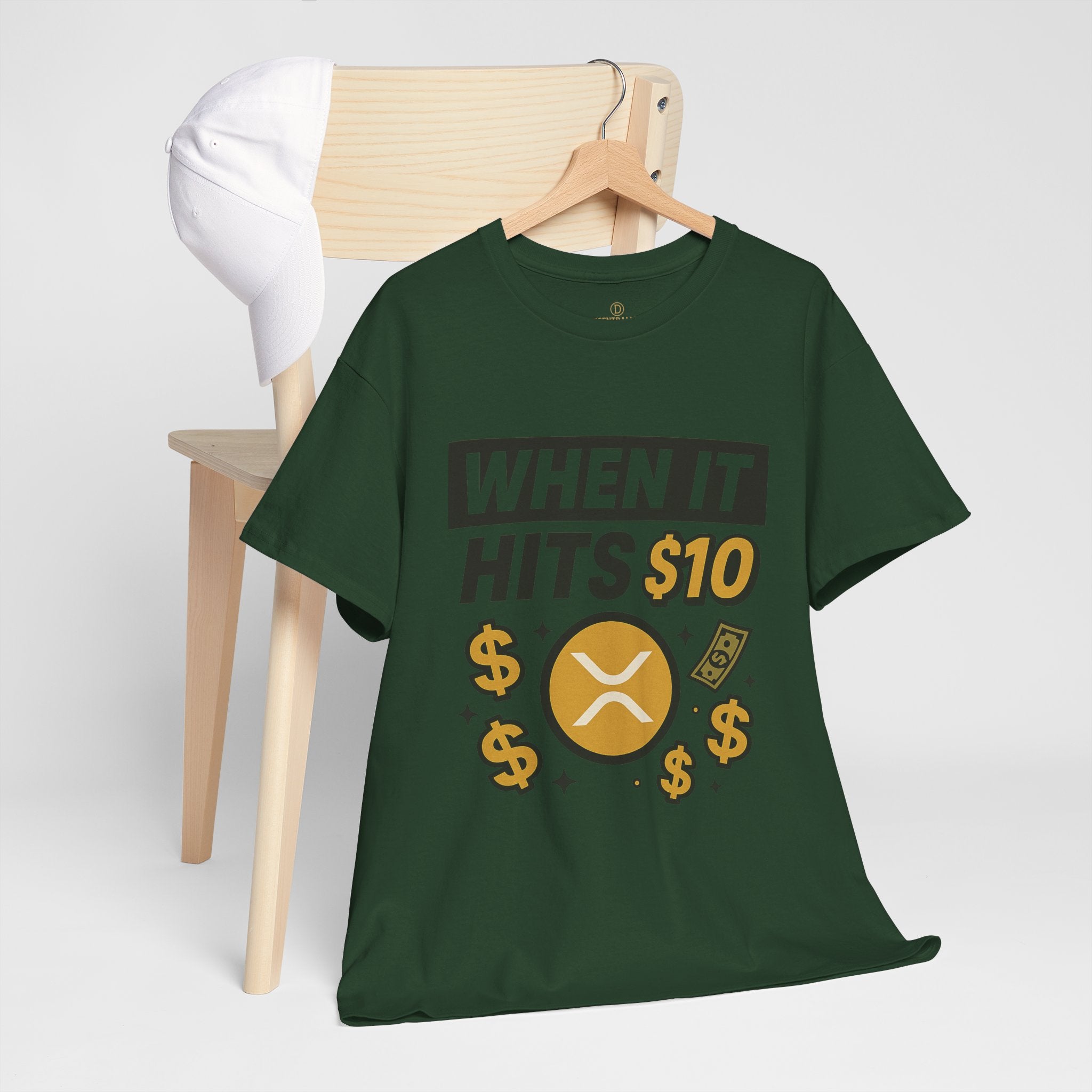 Crypto Tee - "When It Hits 10" Ripple XRP Meme Shirt
