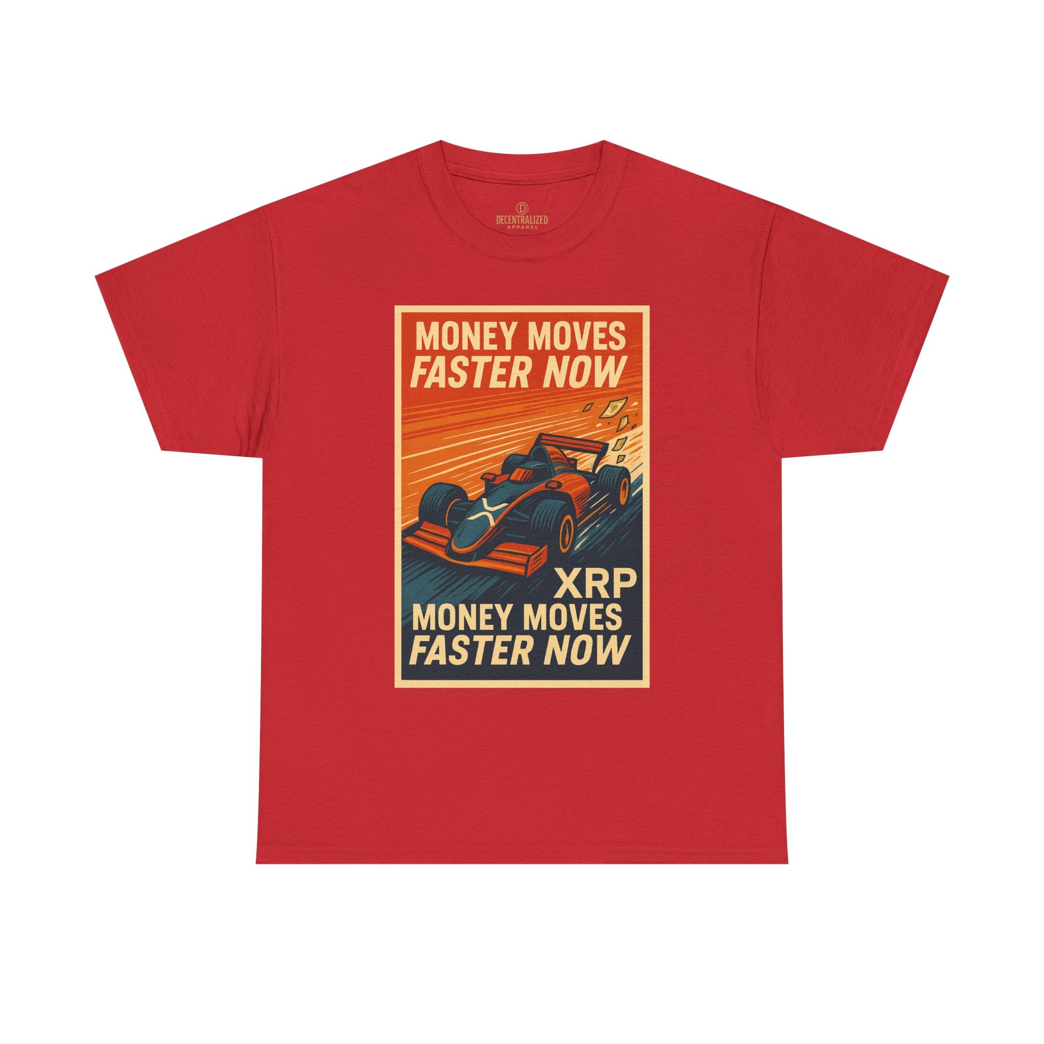 XRP 'Money Moves Faster Now' Racing Tee — Crypto Enthusiast T-Shirt