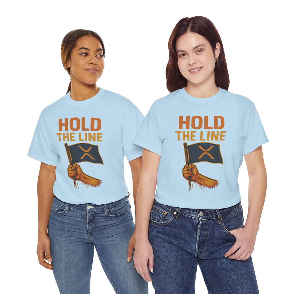 Hold The Line Tee — Bold Flag Graphic Cryptocurrency XRP Shirt