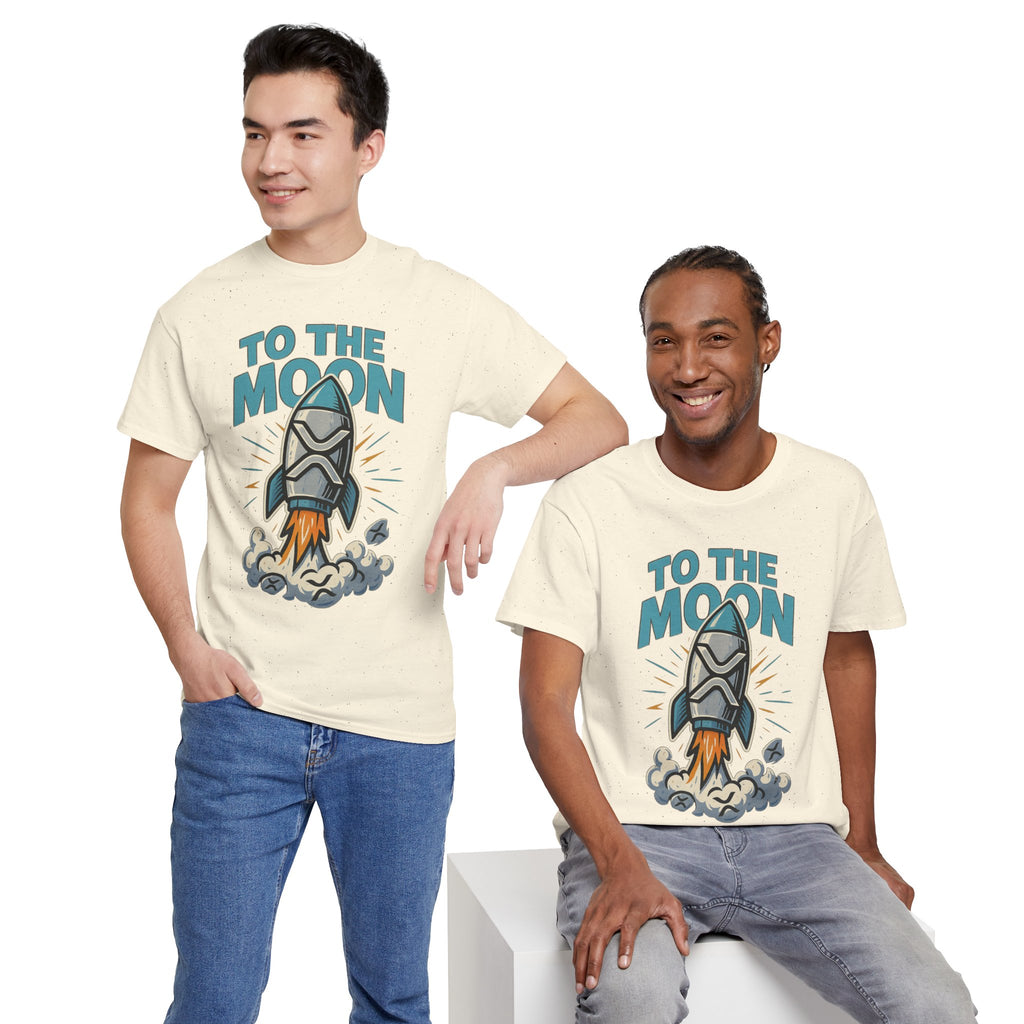 To The Moon Rocket T-Shirt — Space Graphic Tee for Crypto & Space Enthusiasts
