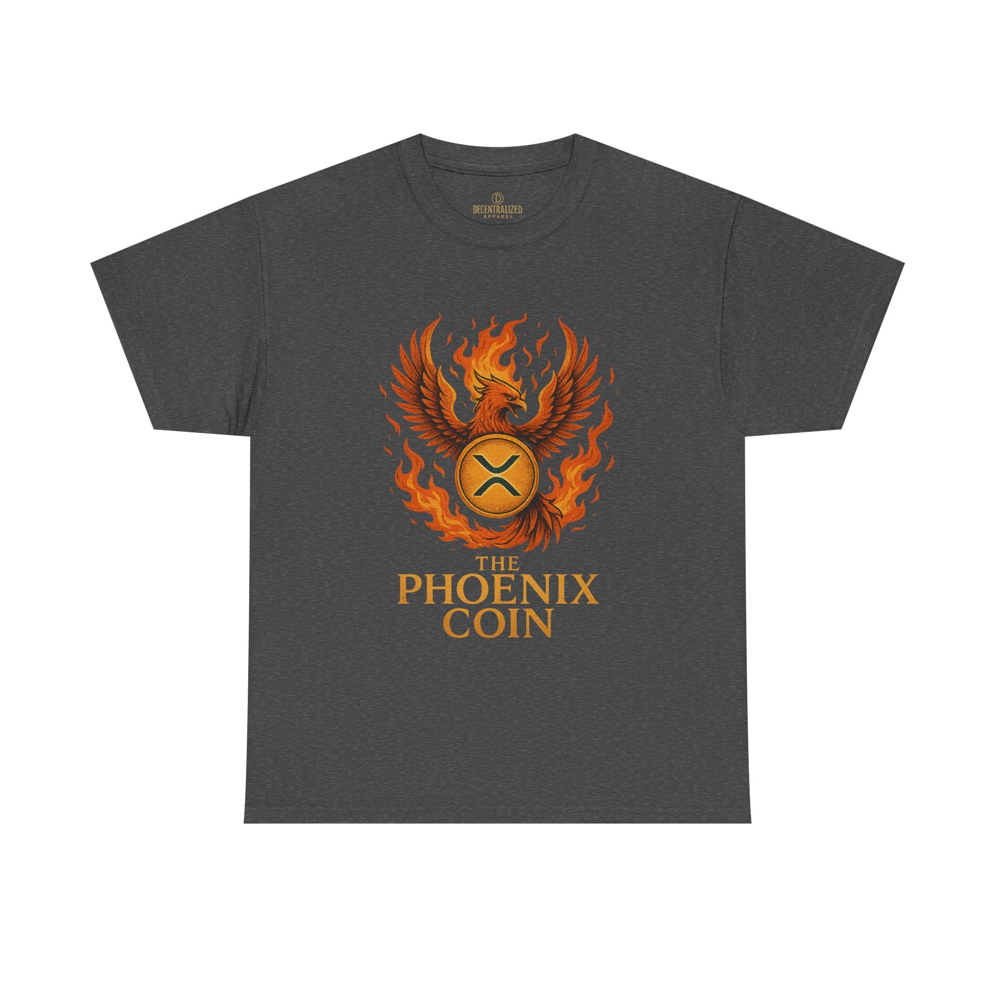 Phoenix Coin T‑Shirt — Fiery Phoenix Crypto Logo Tee