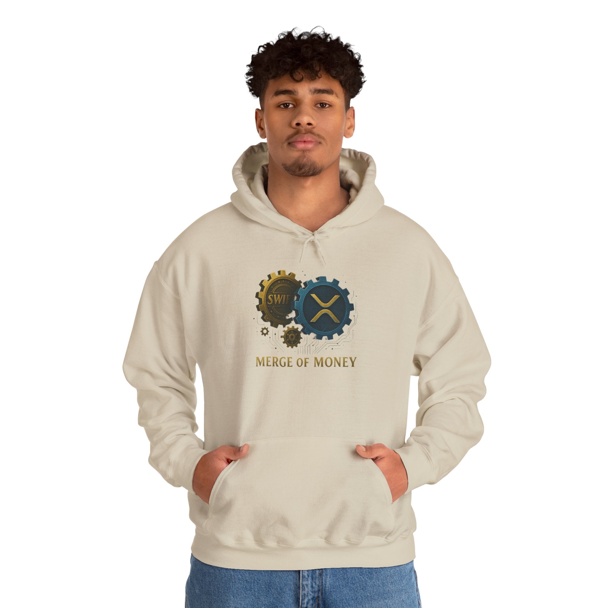 Merge of Money Hoodie — Financial Gears Graphic Pullover