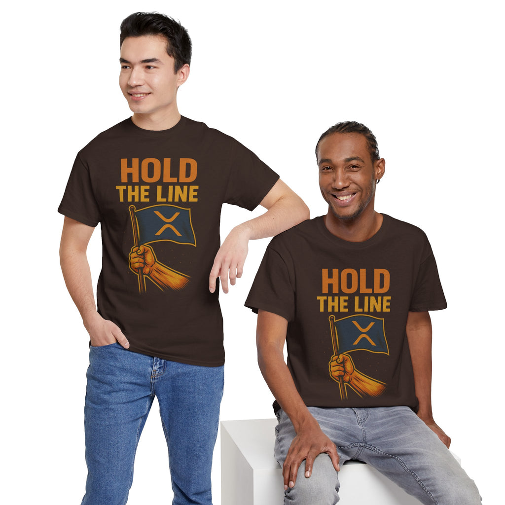 Hold The Line Tee — Bold Flag Graphic Cryptocurrency XRP Shirt