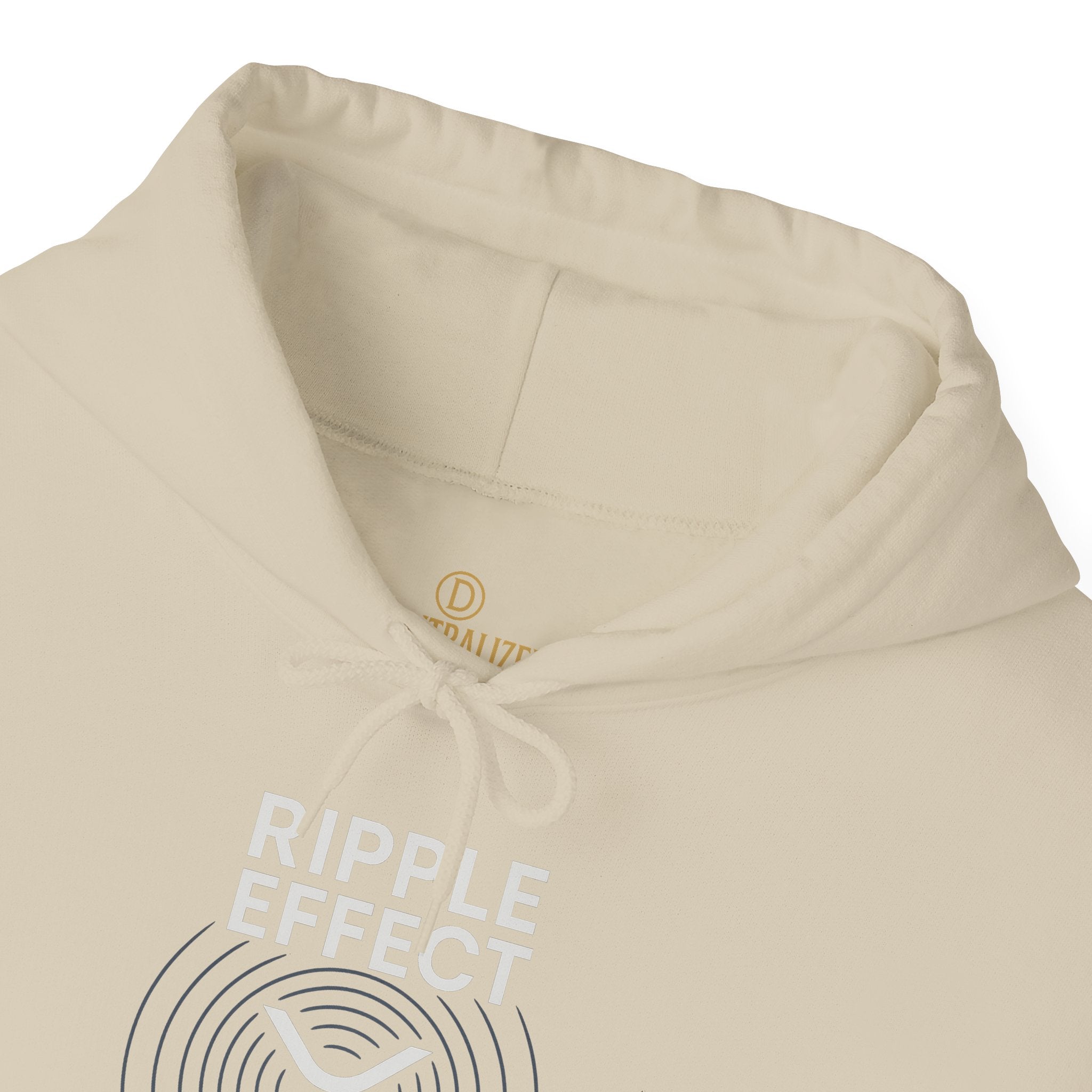 Ripple Effect Hoodie — Minimal Concentric Wave Graphic Sweatshirt