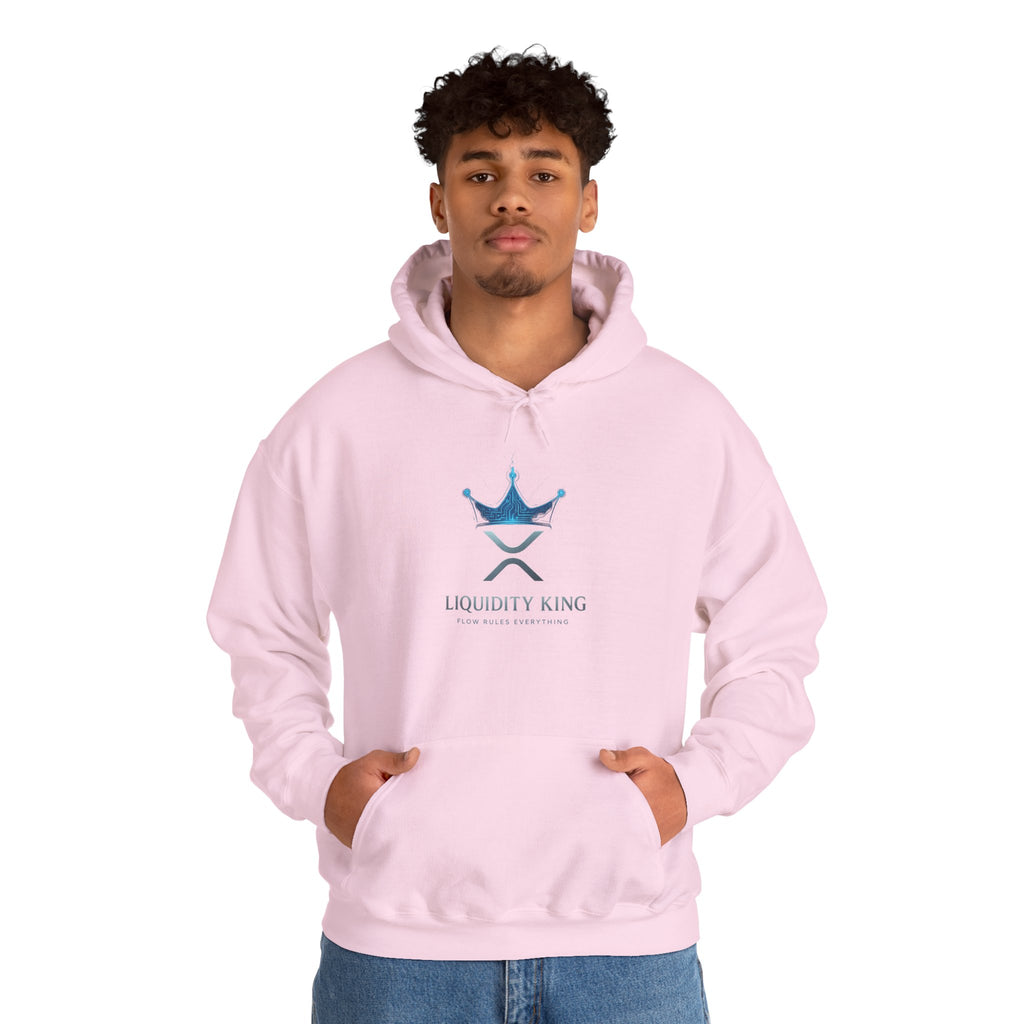 Liquidity King Hoodie — Blue Crown Logo Pullover