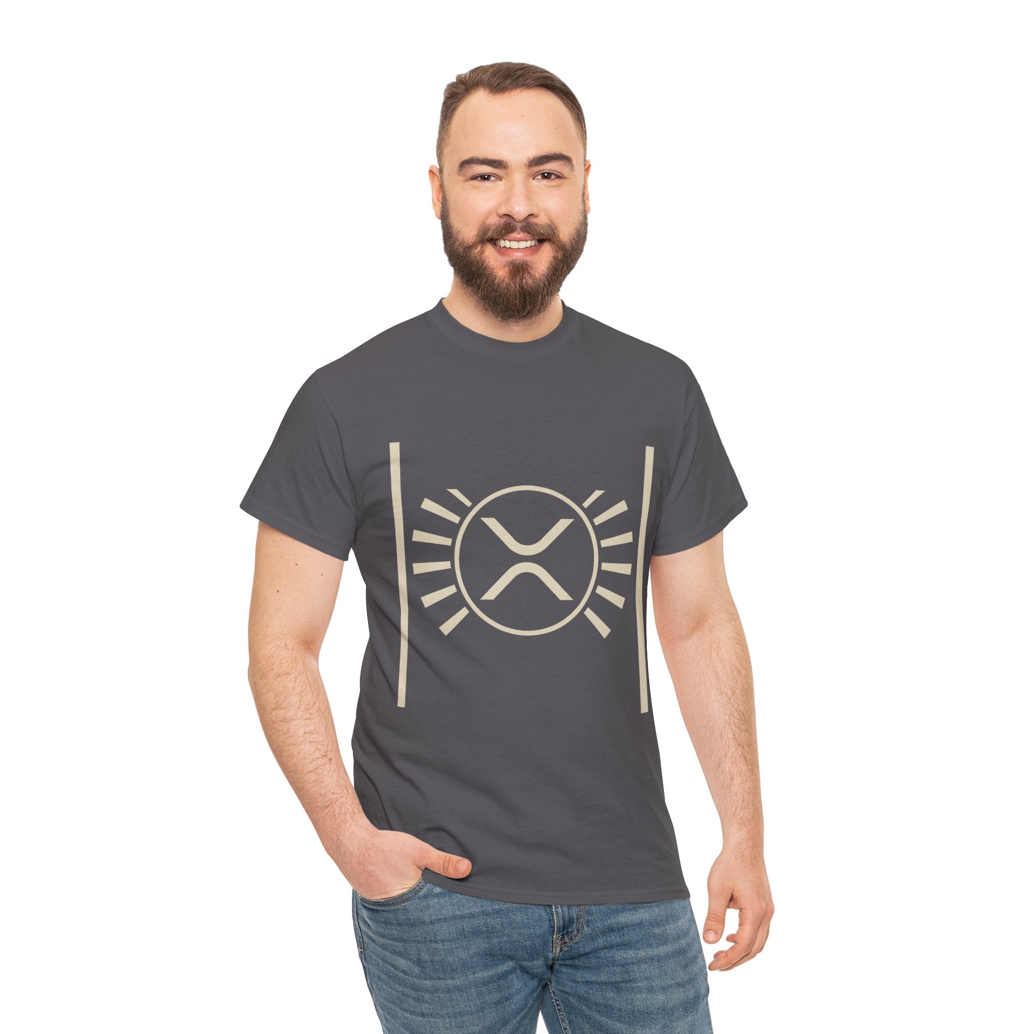 XRP Sun Logo T‑Shirt — Minimal Crypto Ripple Tee