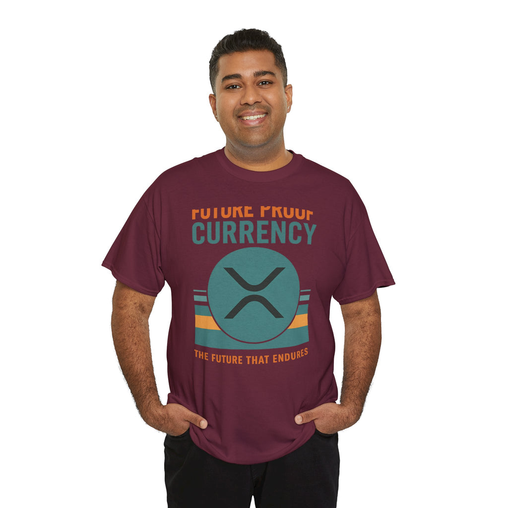 RIPPLE XRP 'Future Proof Currency' Graphic Tee — Crypto Retro Logo Shirt