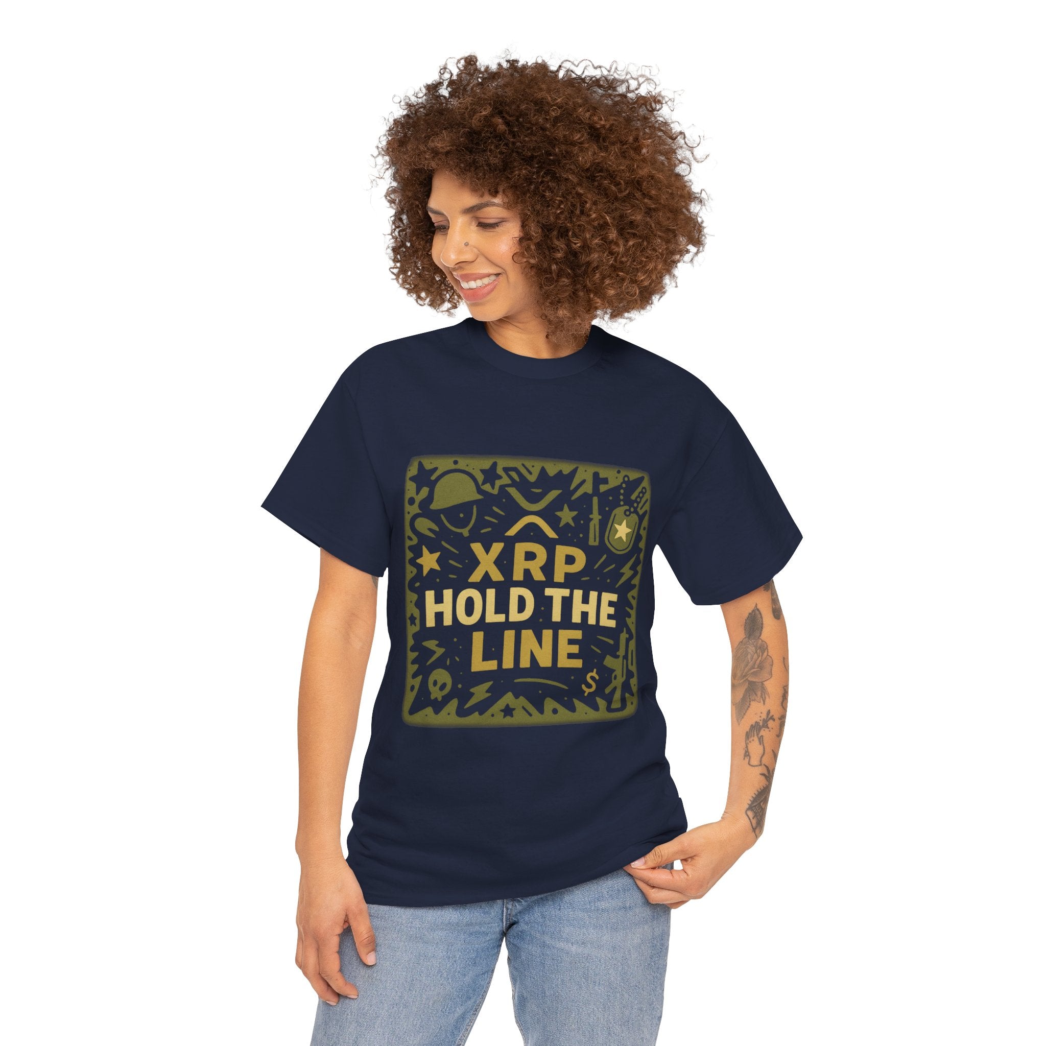 T-Shirt — XRP Hold The Line Crypto Graphic Tee
