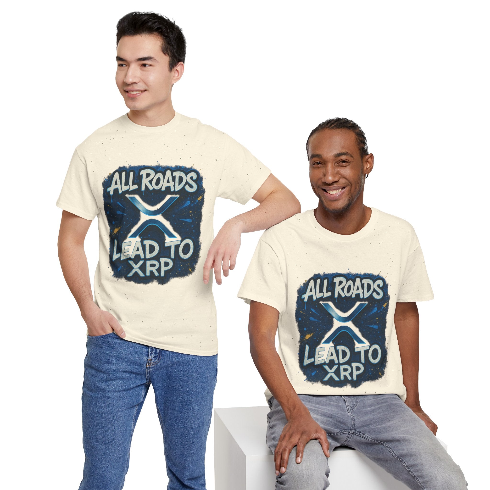 XRP Crypto T-Shirt — "All Roads Lead to XRP" Graphic Tee