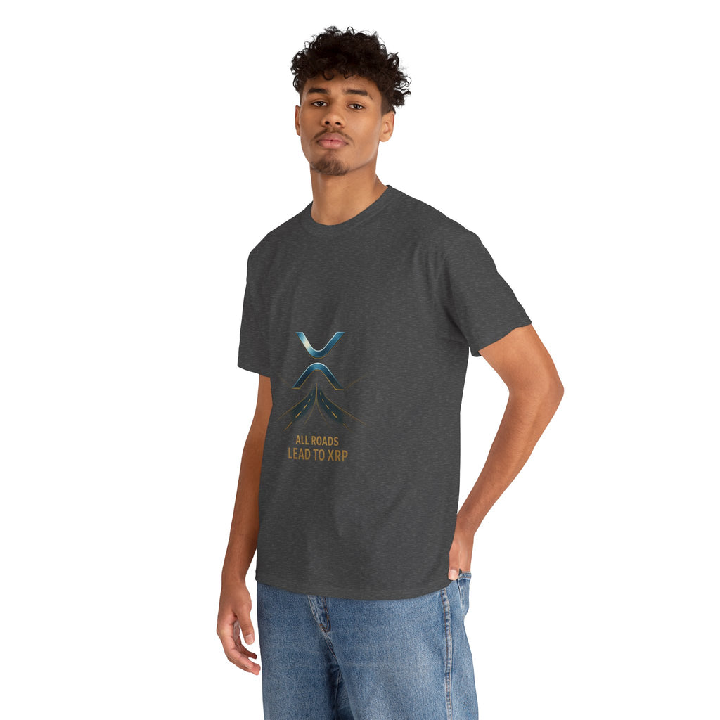 All Roads Lead to XRP T-Shirt — Crypto Ripple Logo Tee