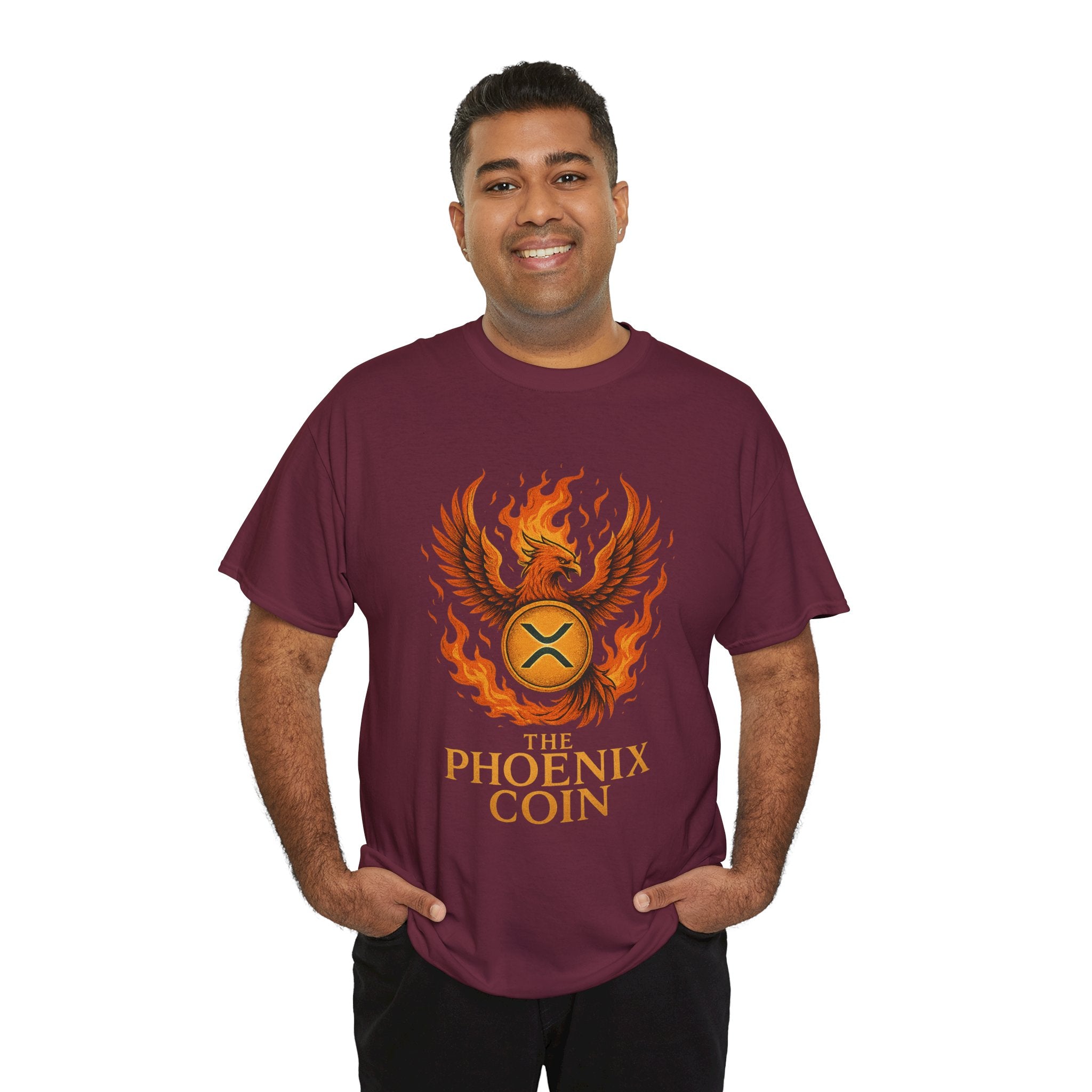 Phoenix Coin T‑Shirt — Fiery Phoenix Crypto Logo Tee