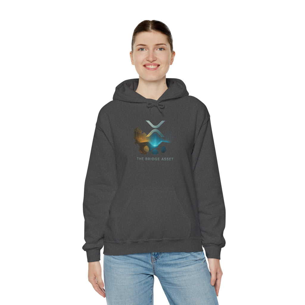 Bridge Asset Logo Hoodie — Minimal Crypto XRP Design