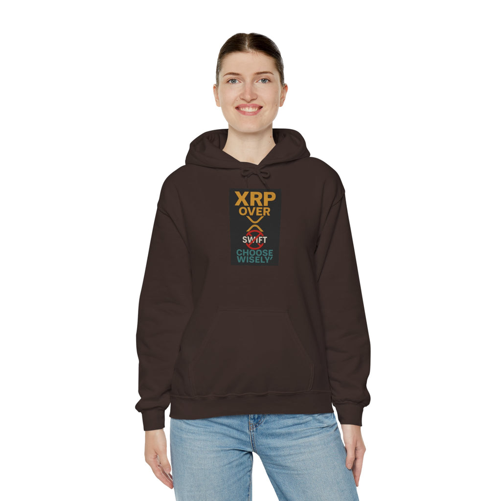 XRP Over Swift Hoodie - "Choose Wisely" Crypto Advocacy Sweatshirt
