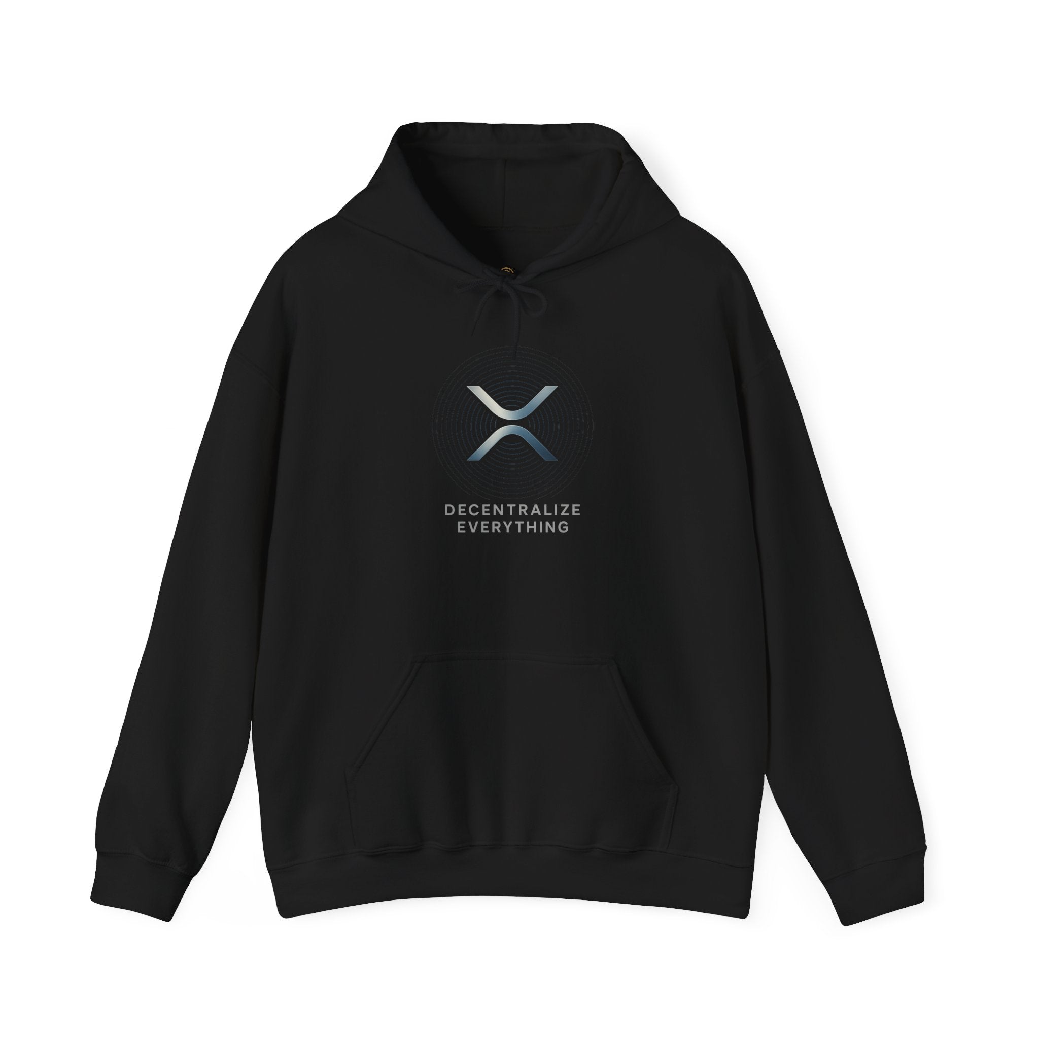 XRP 'Decentralize Everything' Hoodie — Minimal Crypto Logo Pullover