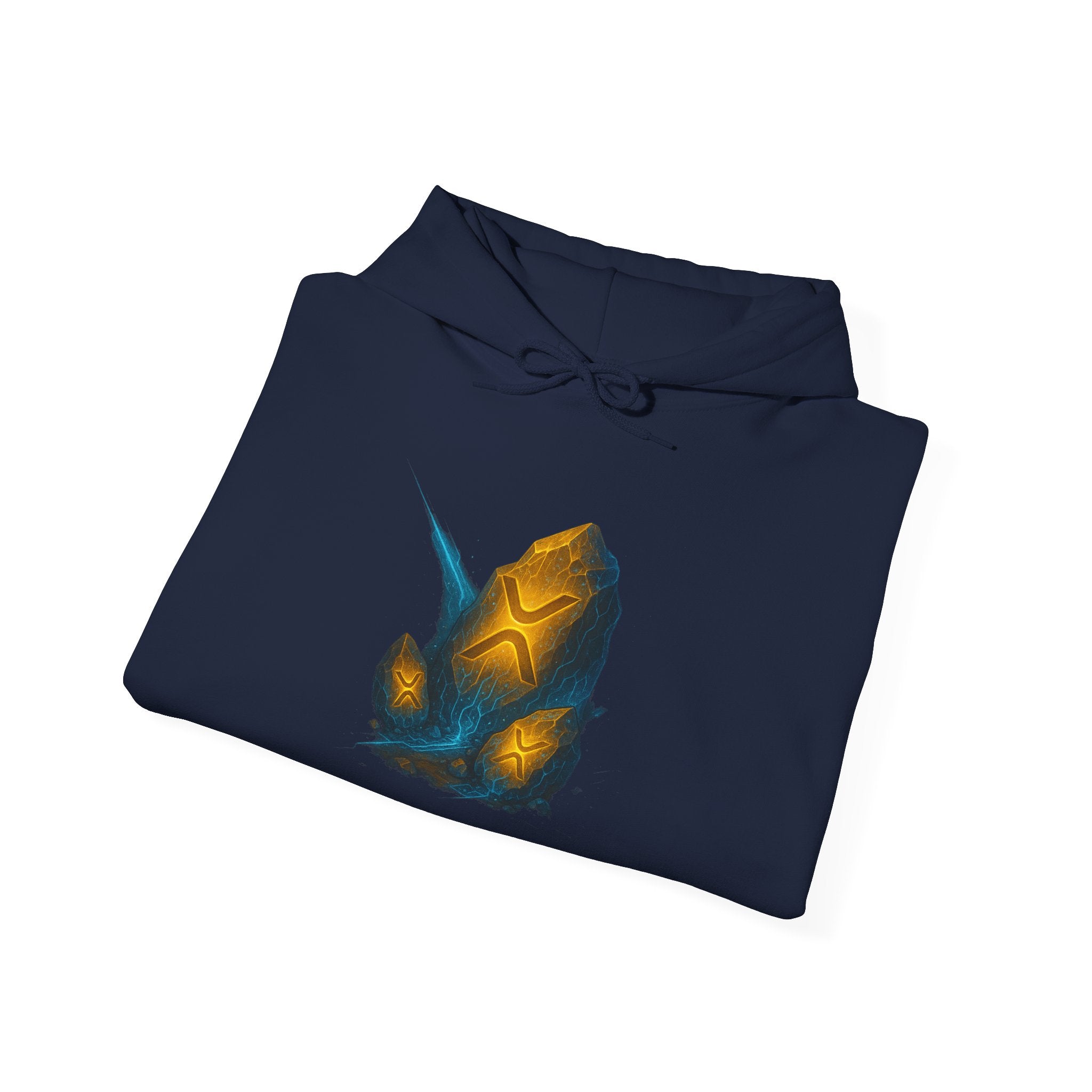 Rune Stone Hoodie — Glowing Mystic Rock Graphic Hooded Sweatshirt