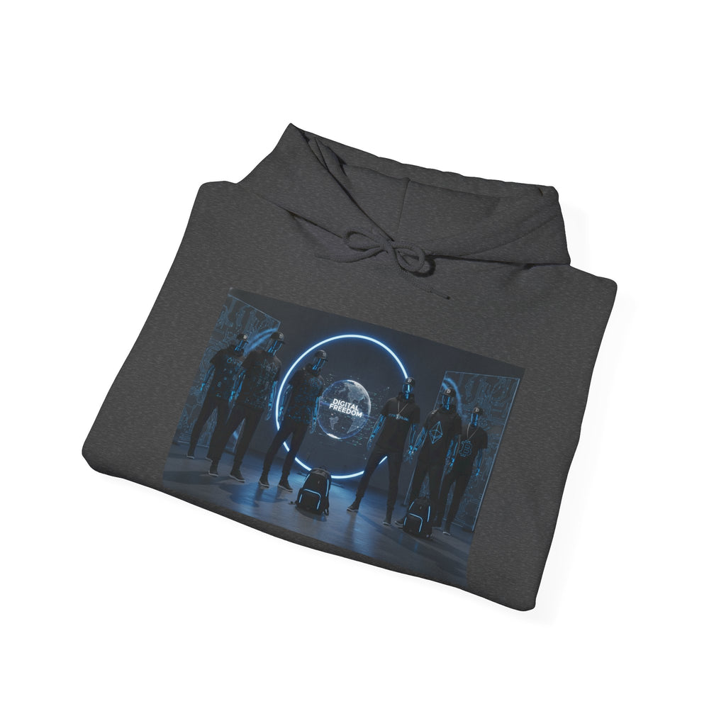 Futuristic Neon Portal Hoodie – Cyberpunk Sci‑Fi Crew Graphic Sweatshirt