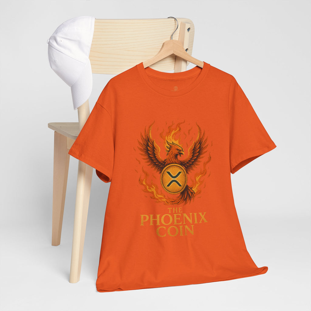 Phoenix Coin T‑Shirt — Fiery Phoenix Crypto Logo Tee