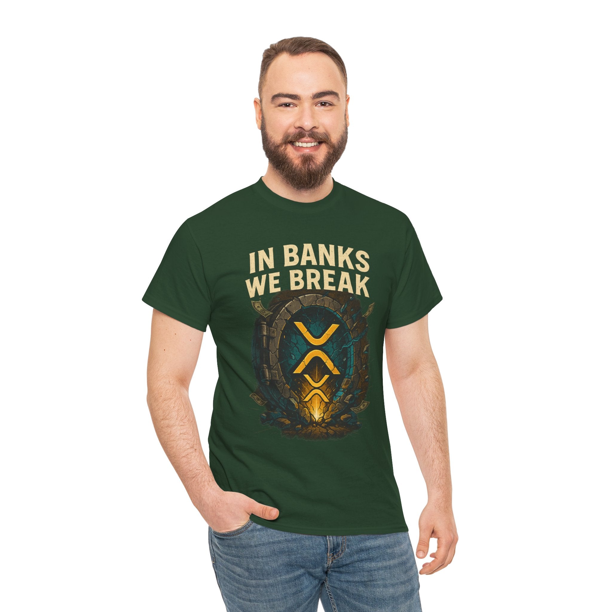 In Banks We Break XRP Crypto Graphic Tee