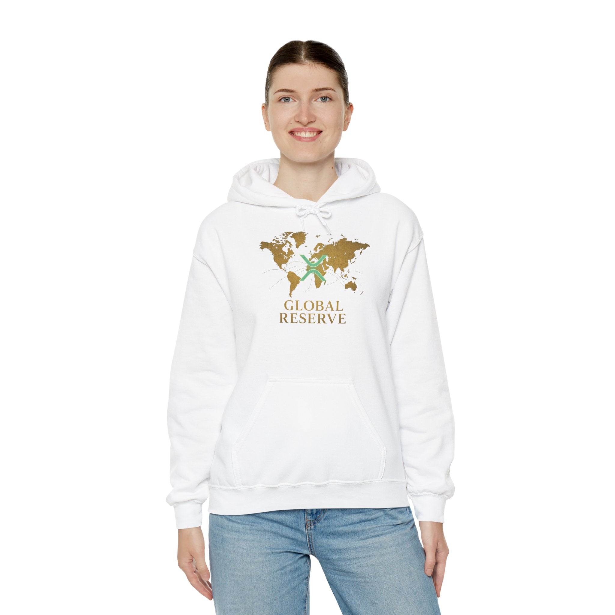 Global Reserve Hoodie — World Map Logo Pullover