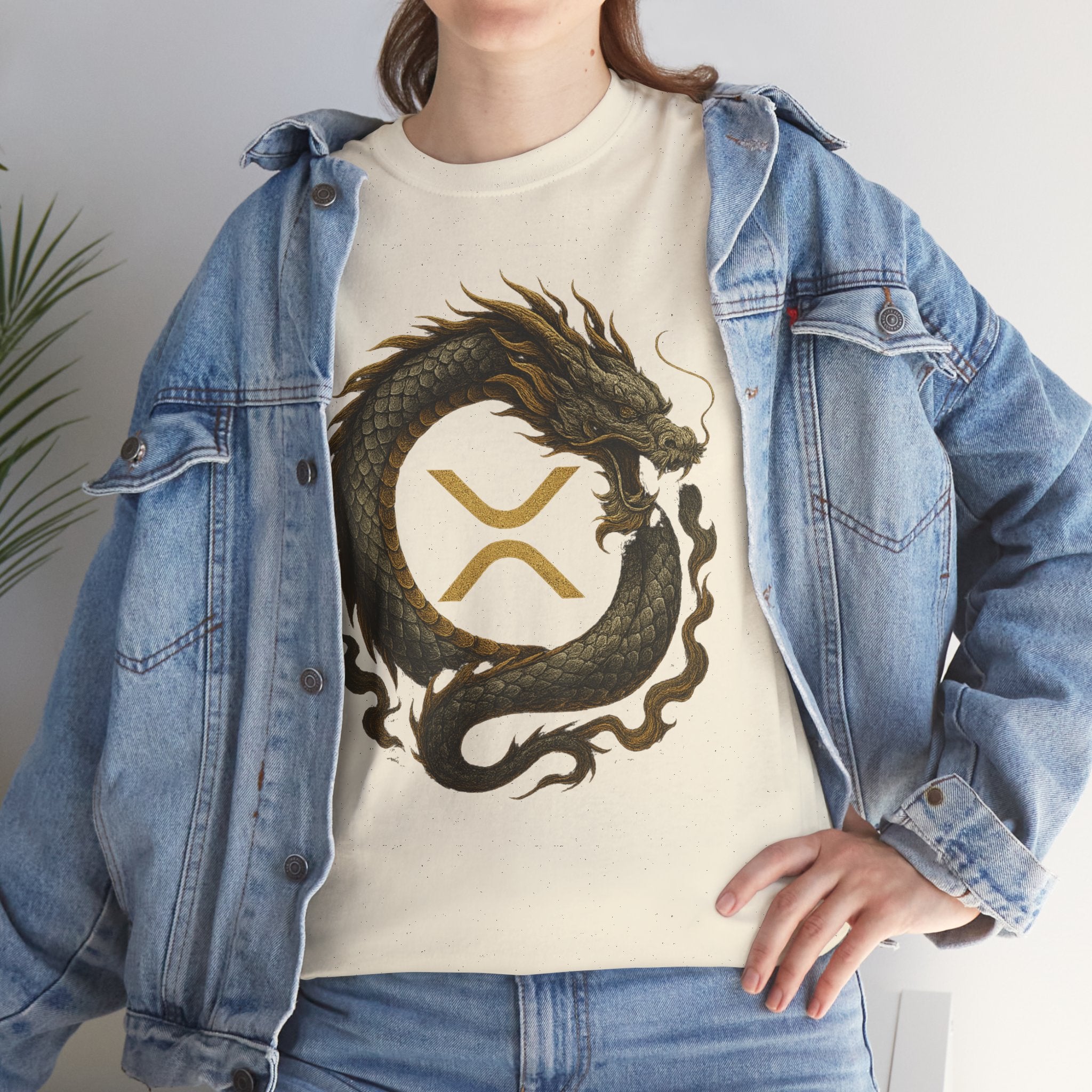 Dragon XRP Logo T-Shirt — Crypto XRP Circle Dragon Graphic Tee