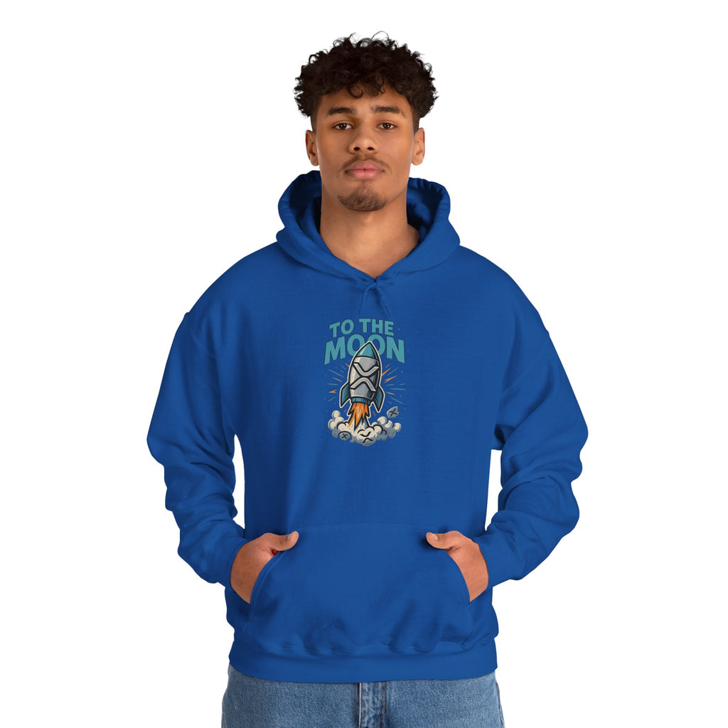 Hoodie — 'To The Moon' Rocket Graphic Pullover