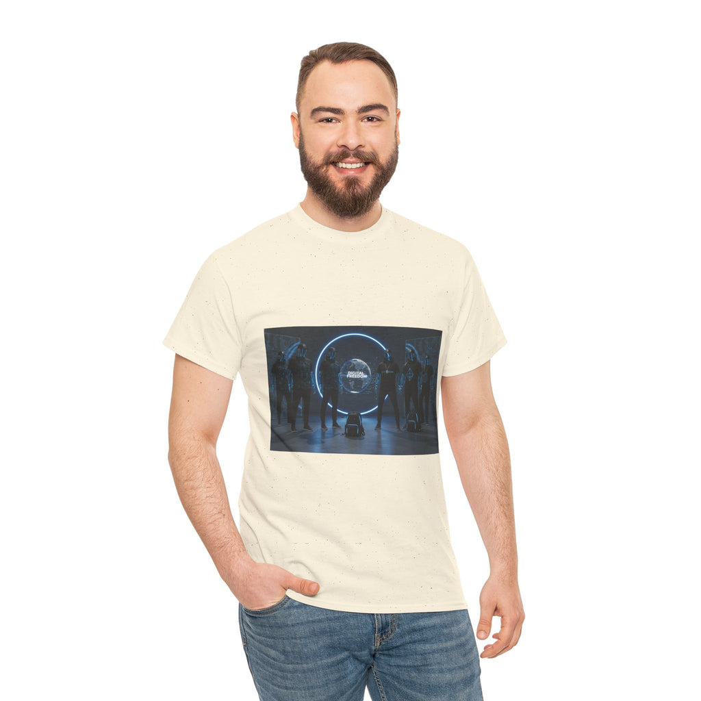 Sci‑Fi Portal Graphic Tee — Futuristic Neon Crew T-Shirt
