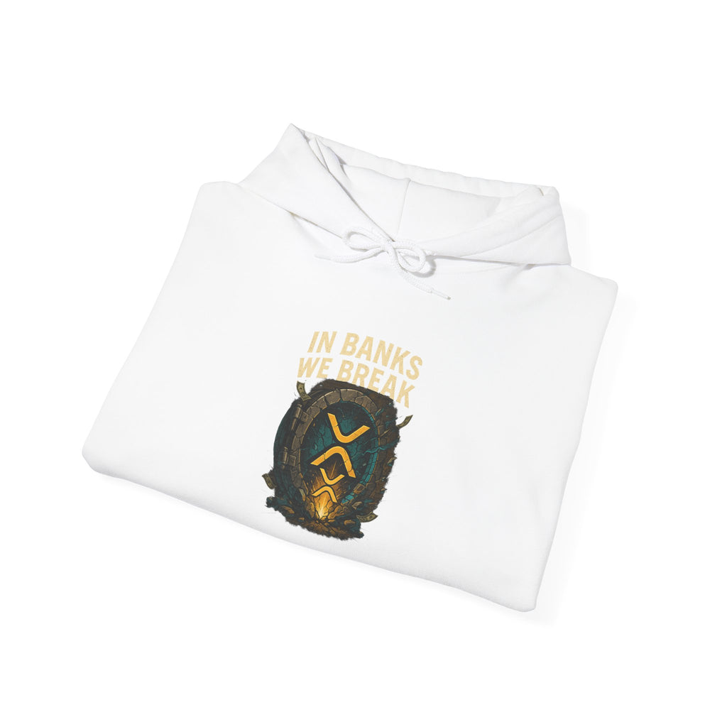 Hoodie — 'In Banks We Trust' Crest Pullover
