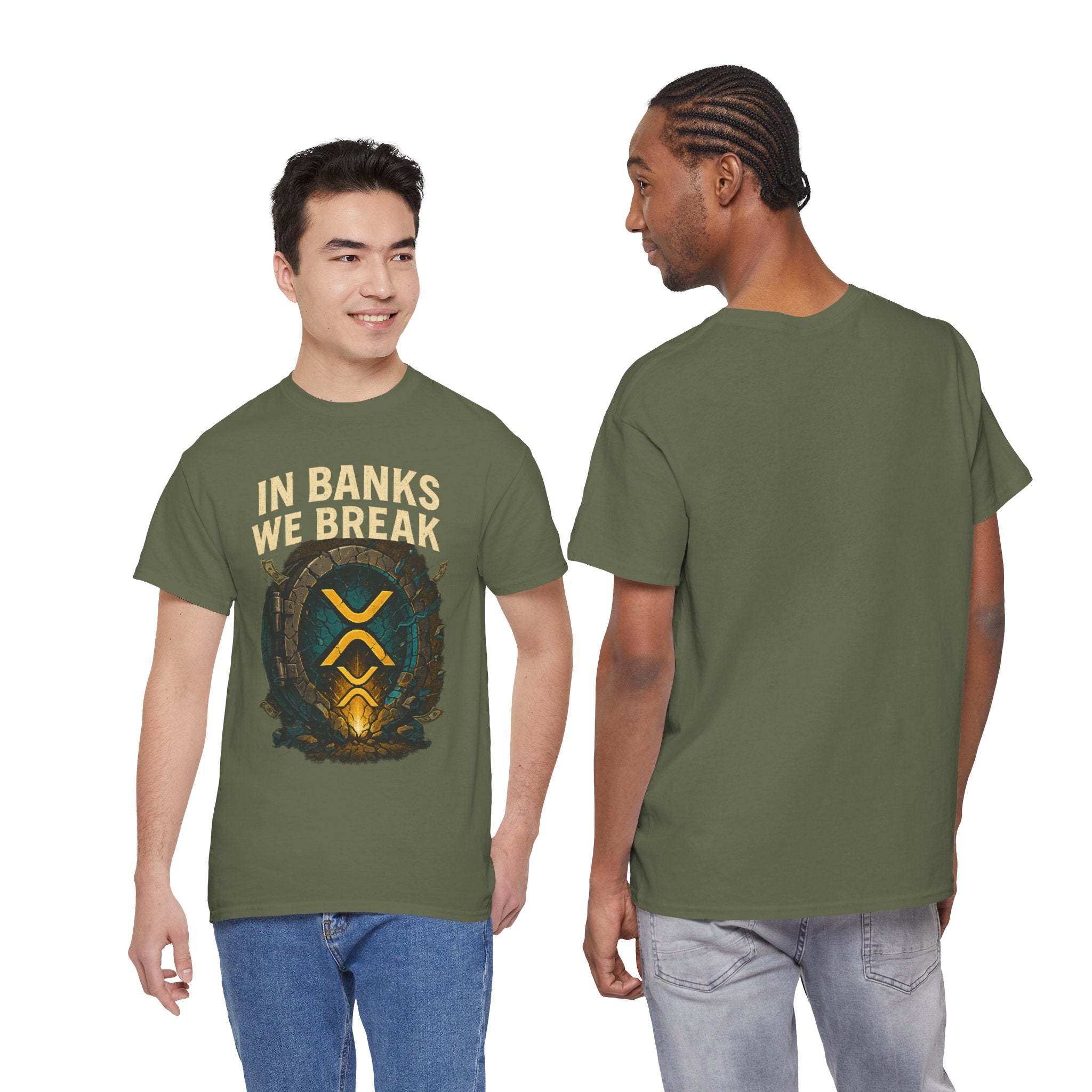 In Banks We Break XRP Crypto Graphic Tee
