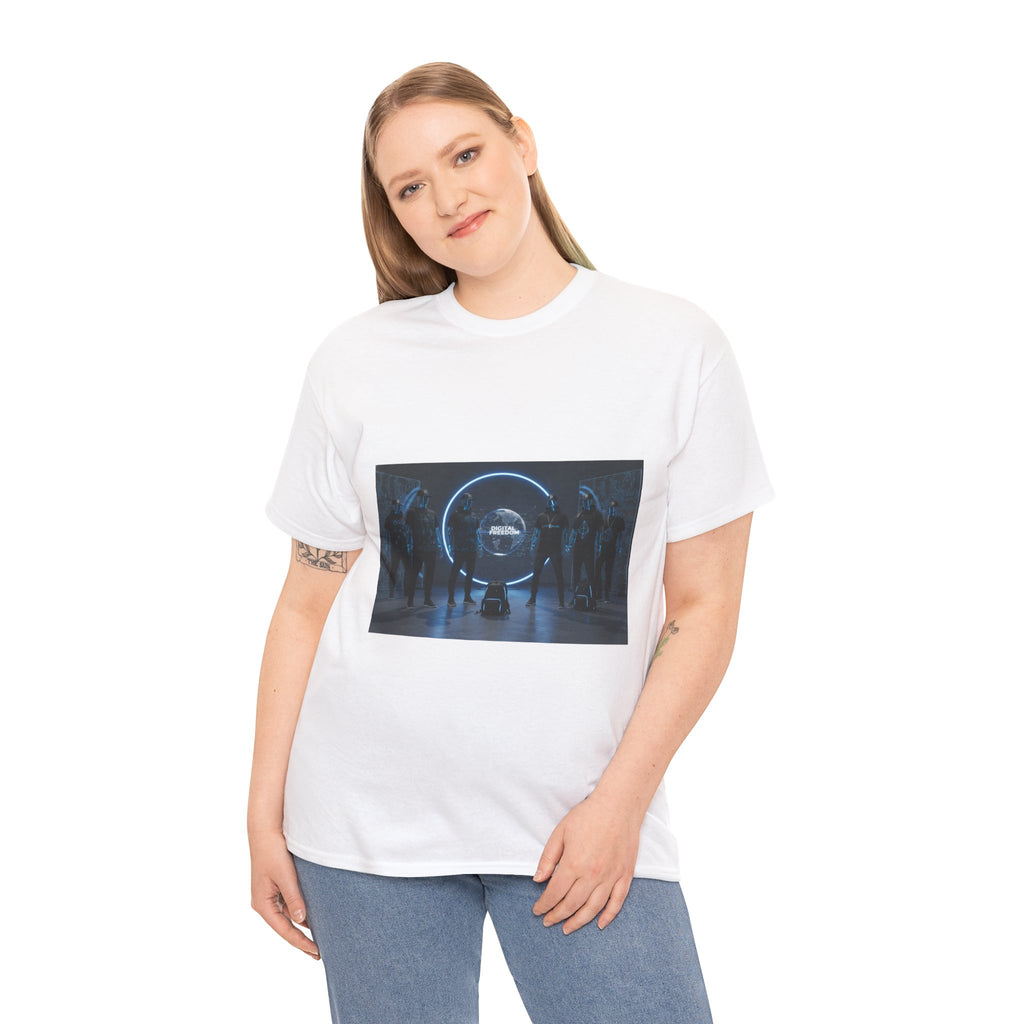 Sci‑Fi Portal Graphic Tee — Futuristic Neon Crew T-Shirt