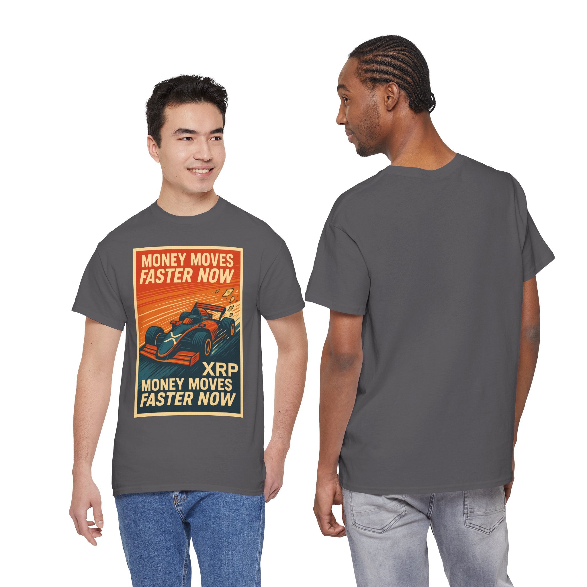 XRP 'Money Moves Faster Now' Racing Tee — Crypto Enthusiast T-Shirt