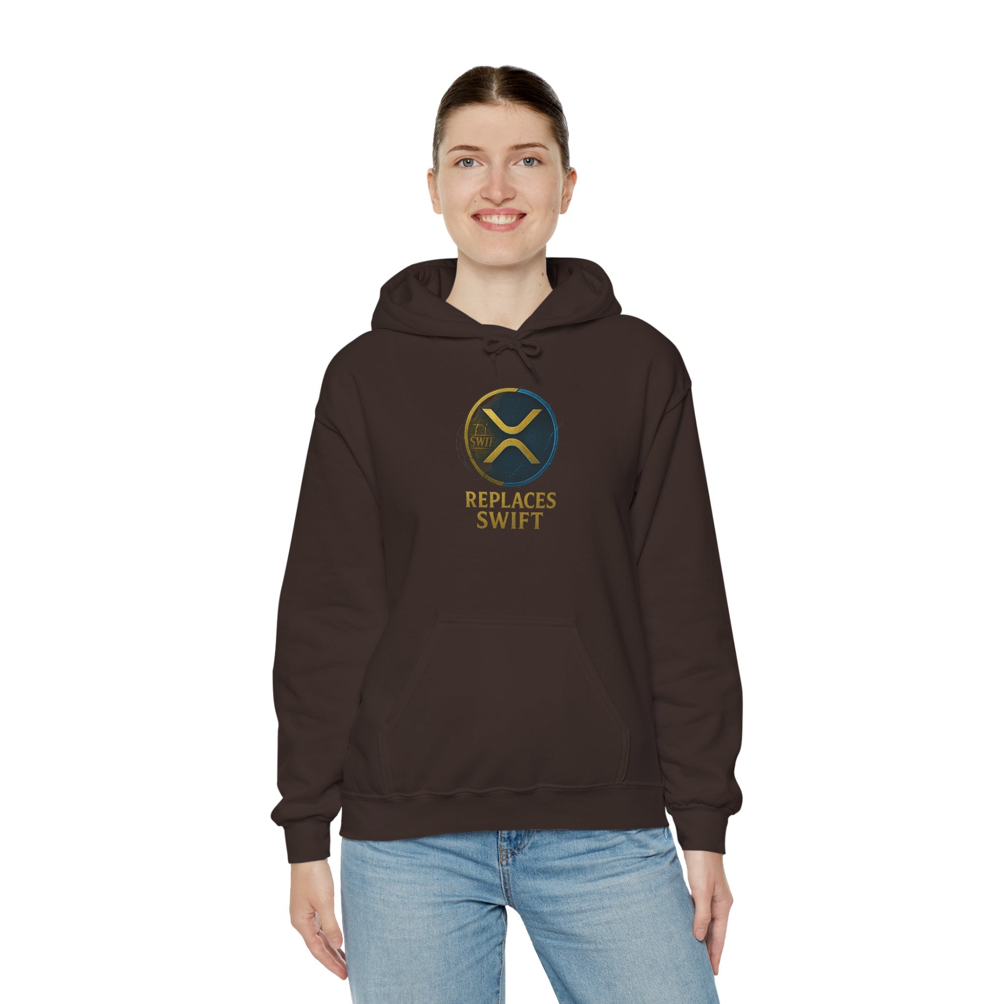 Crypto Logo Hoodie — "Replaces Swift" Ripples Design