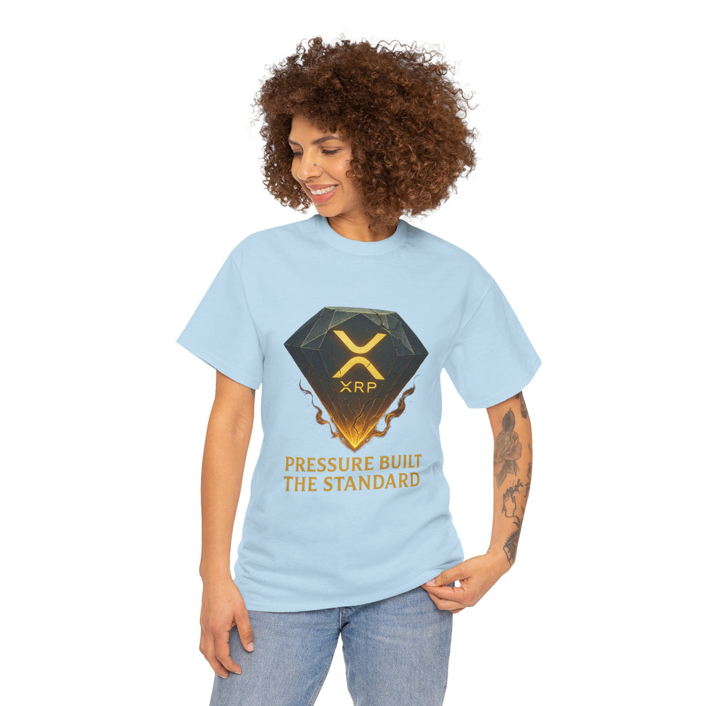 XRP Diamond Tee — "Pressure Built The Standard" Crypto Graphic T‑Shirt