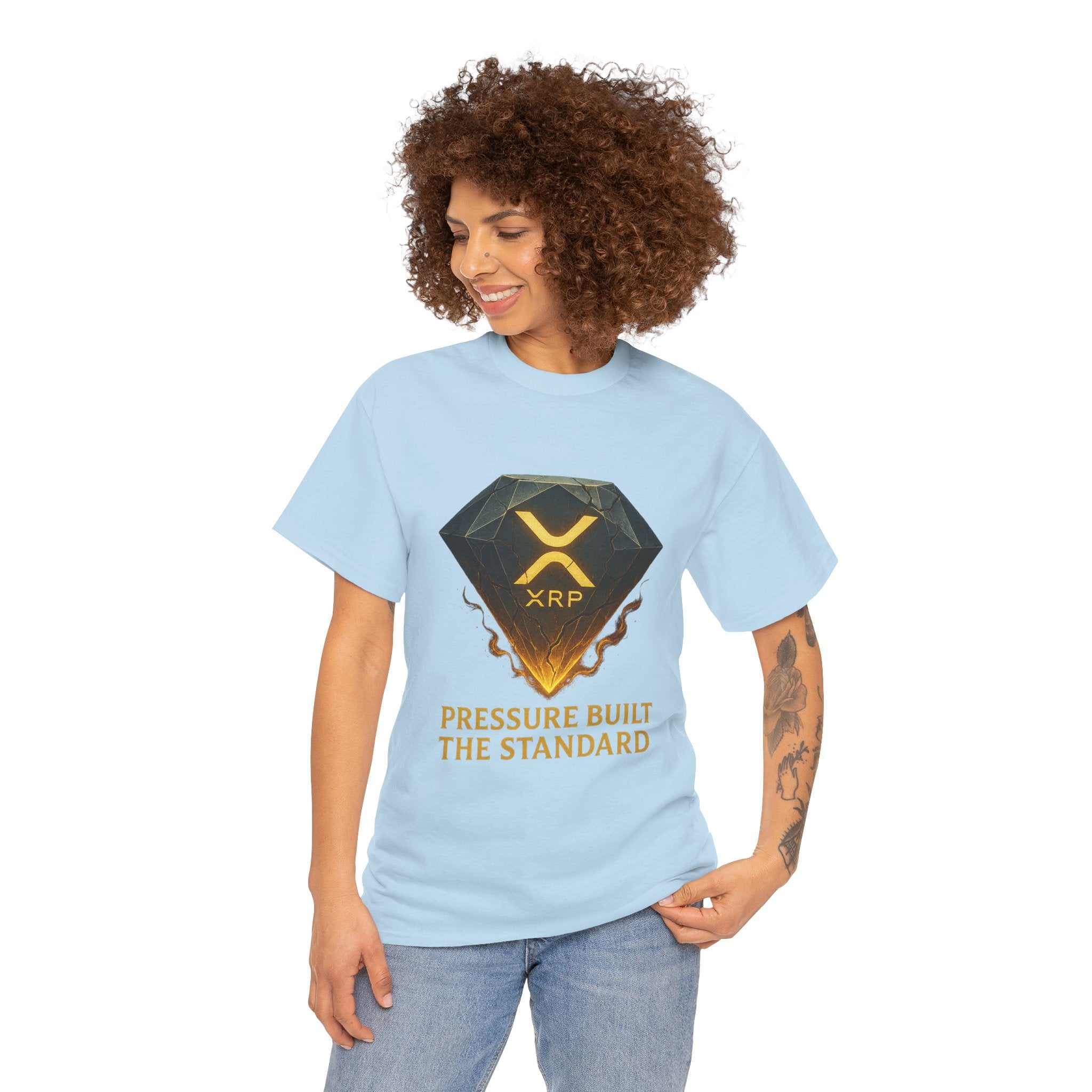 XRP Diamond Tee — "Pressure Built The Standard" Crypto Graphic T‑Shirt