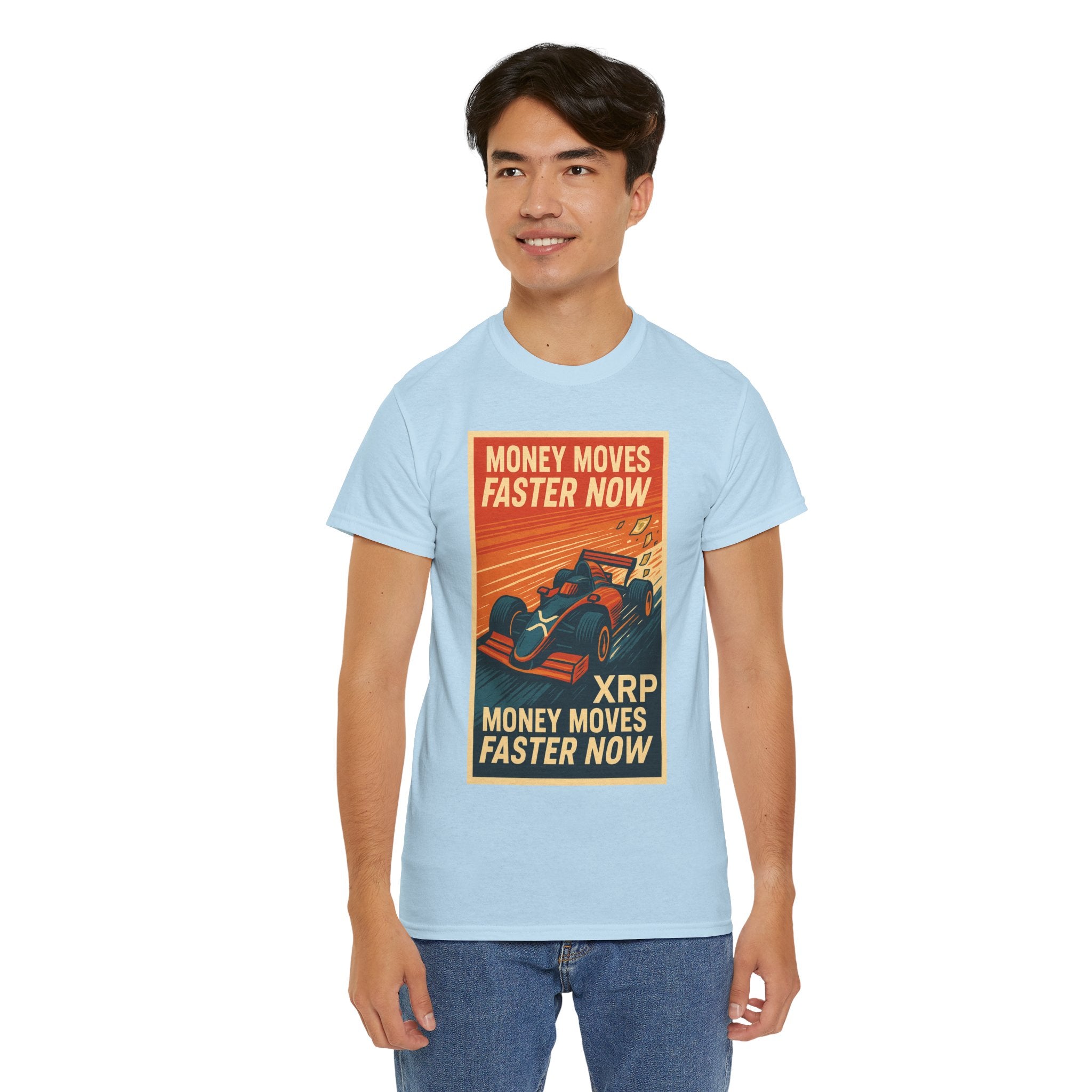 XRP 'Money Moves Faster Now' Racing Tee — Crypto Enthusiast T-Shirt