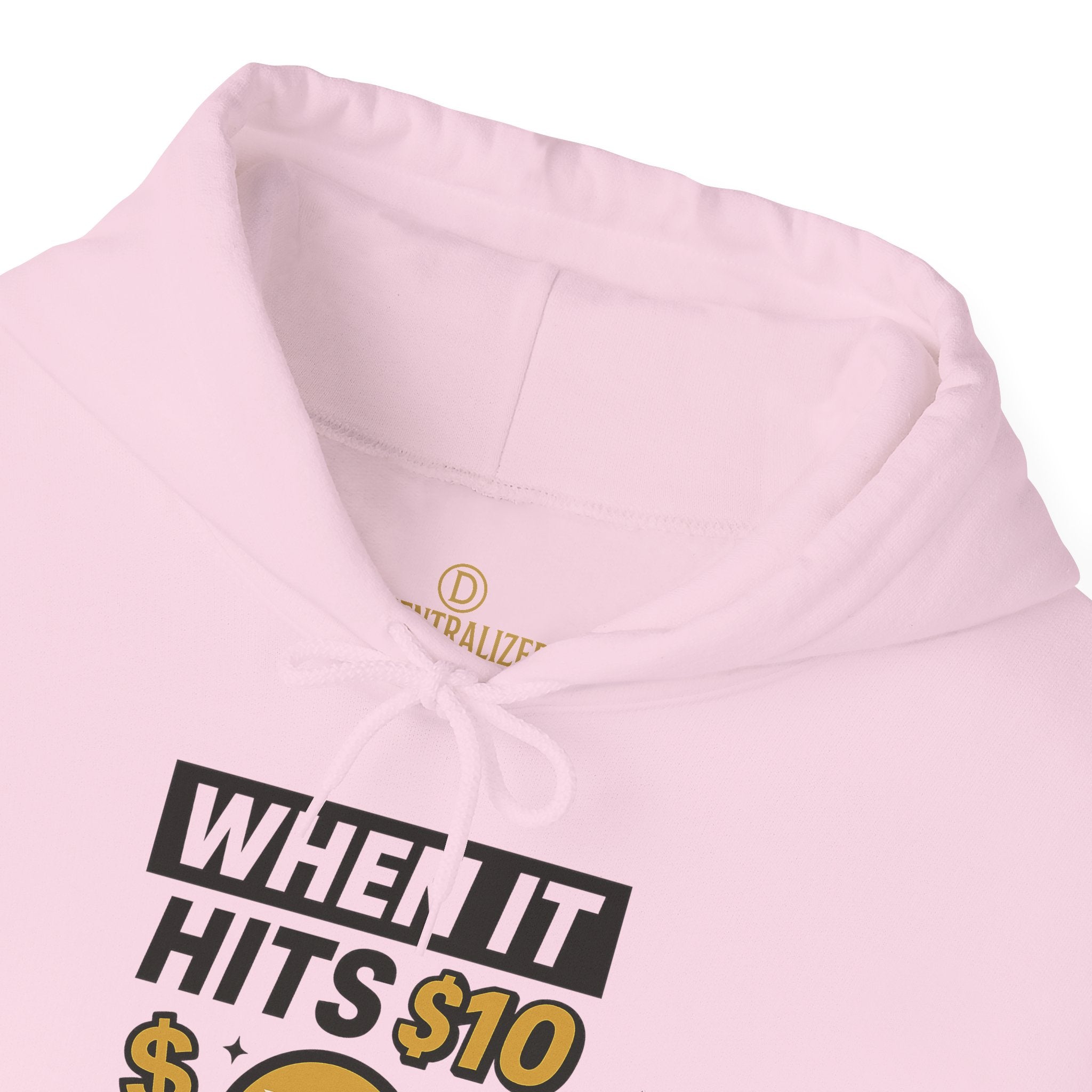 Crypto HODL Hoodie – "When It Hits 10" Funny XRP Coin Sweatshirt