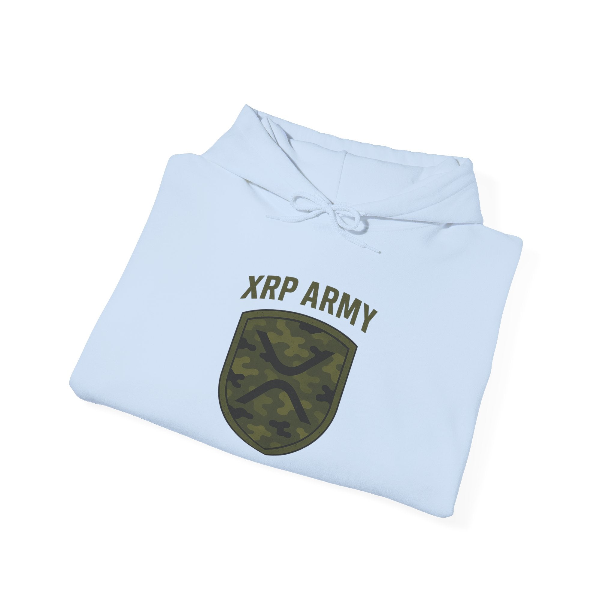 XRP Army Hoodie – Crypto Shield Camouflage Sweatshirt