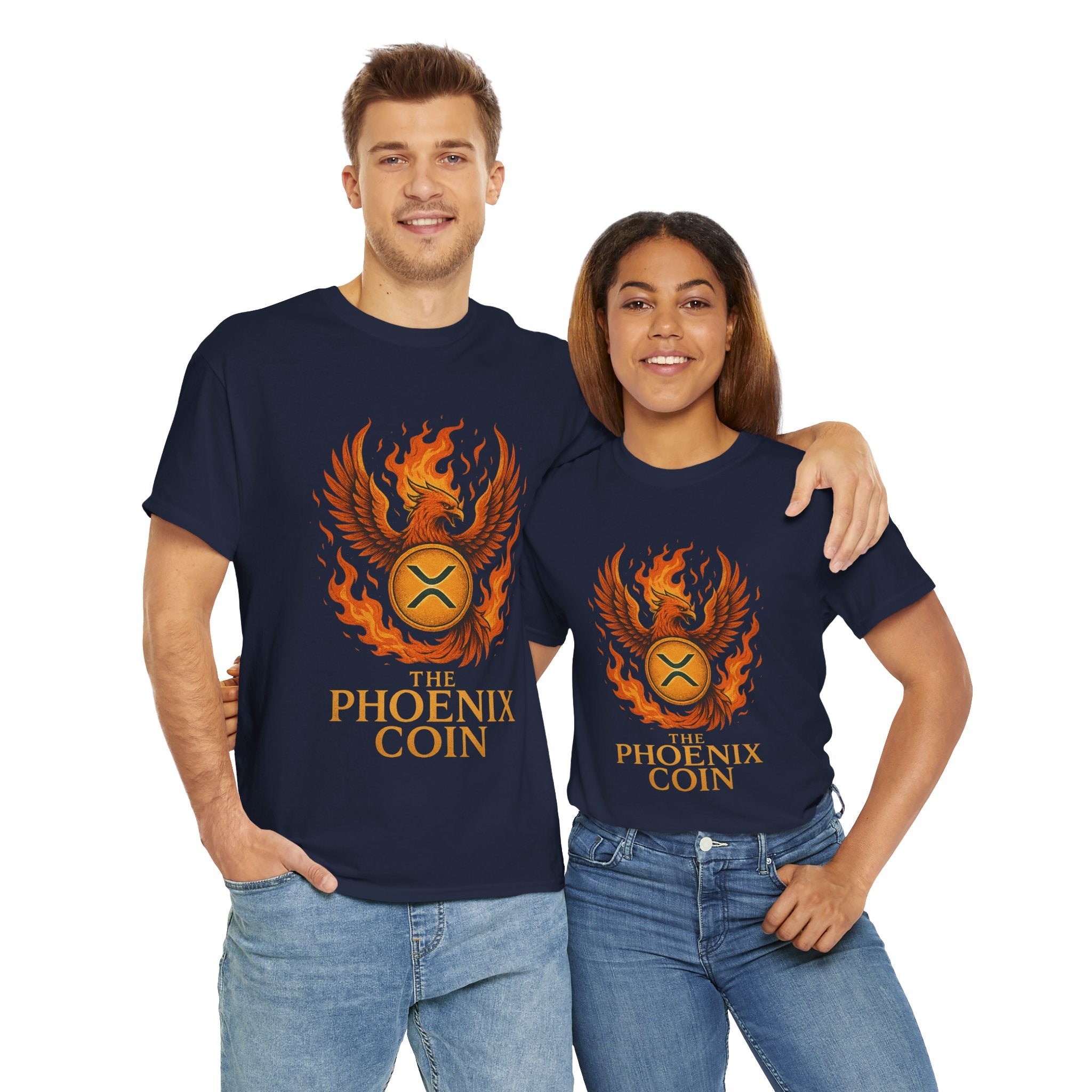 Phoenix Coin T‑Shirt — Fiery Phoenix Crypto Logo Tee