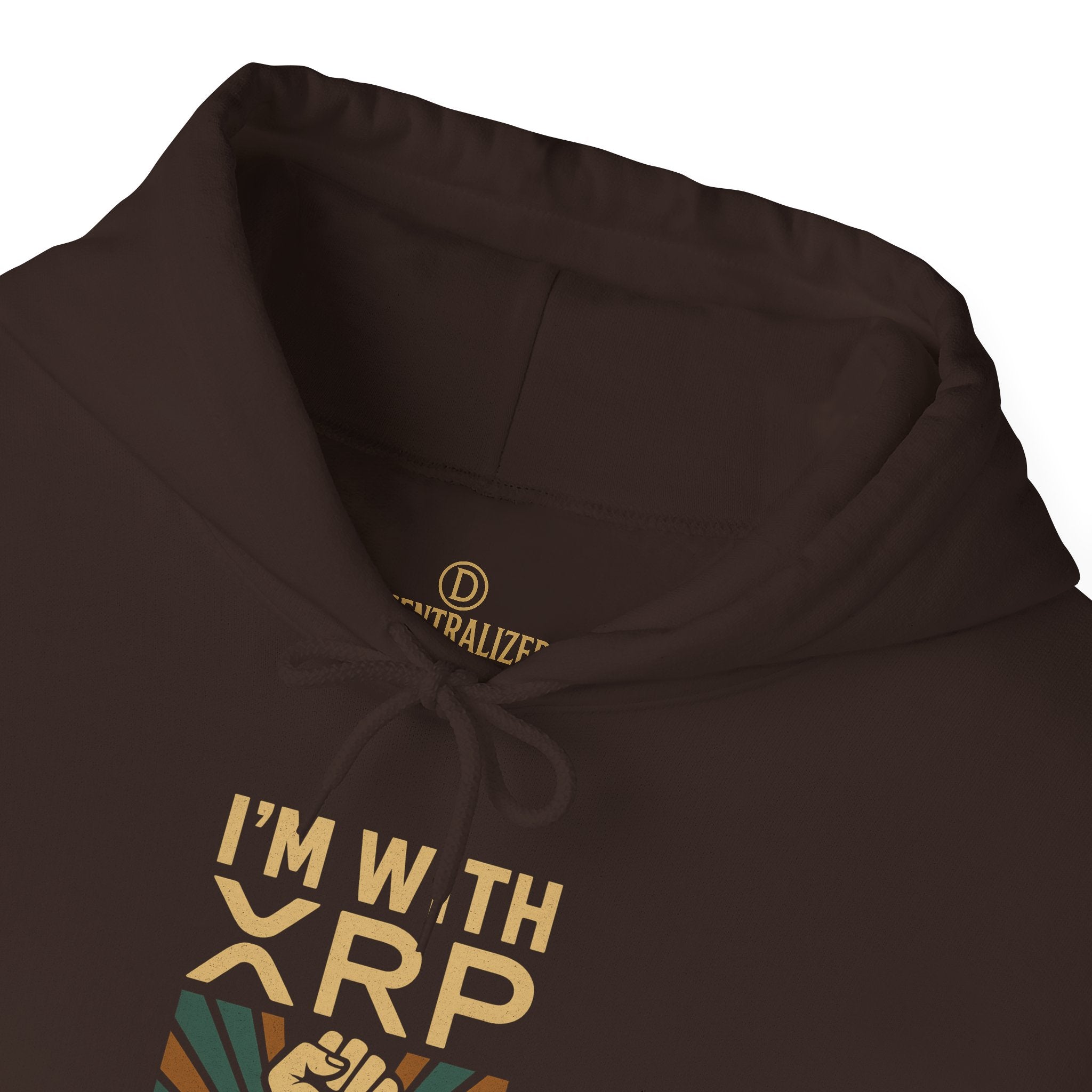 Hoodie — "I'm With XRP" Retro Crypto Graphic Hoodie