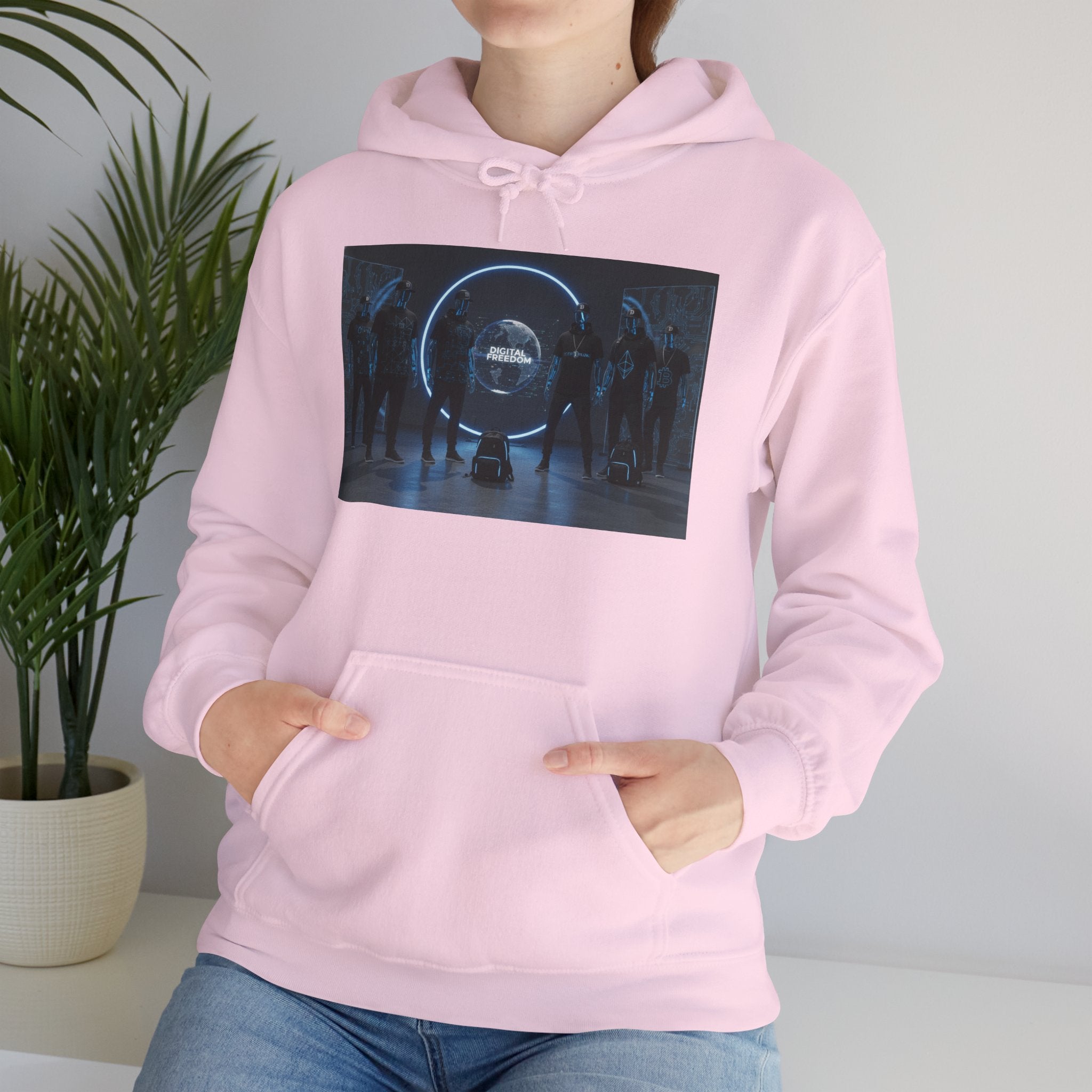 Futuristic Neon Portal Hoodie – Cyberpunk Sci‑Fi Crew Graphic Sweatshirt