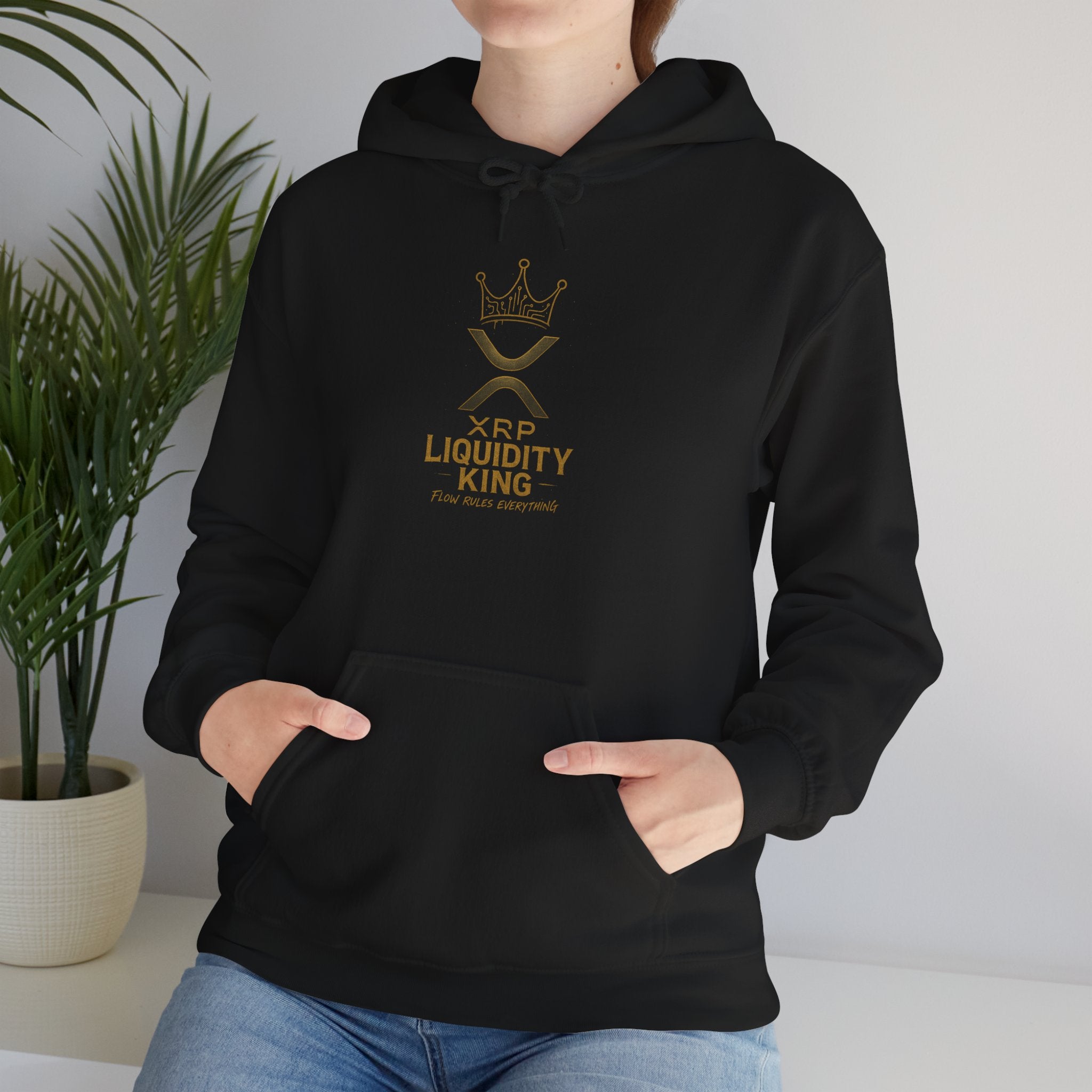 XRP Liquidity King Hoodie — Crypto Logo Pullover for Traders & Investors