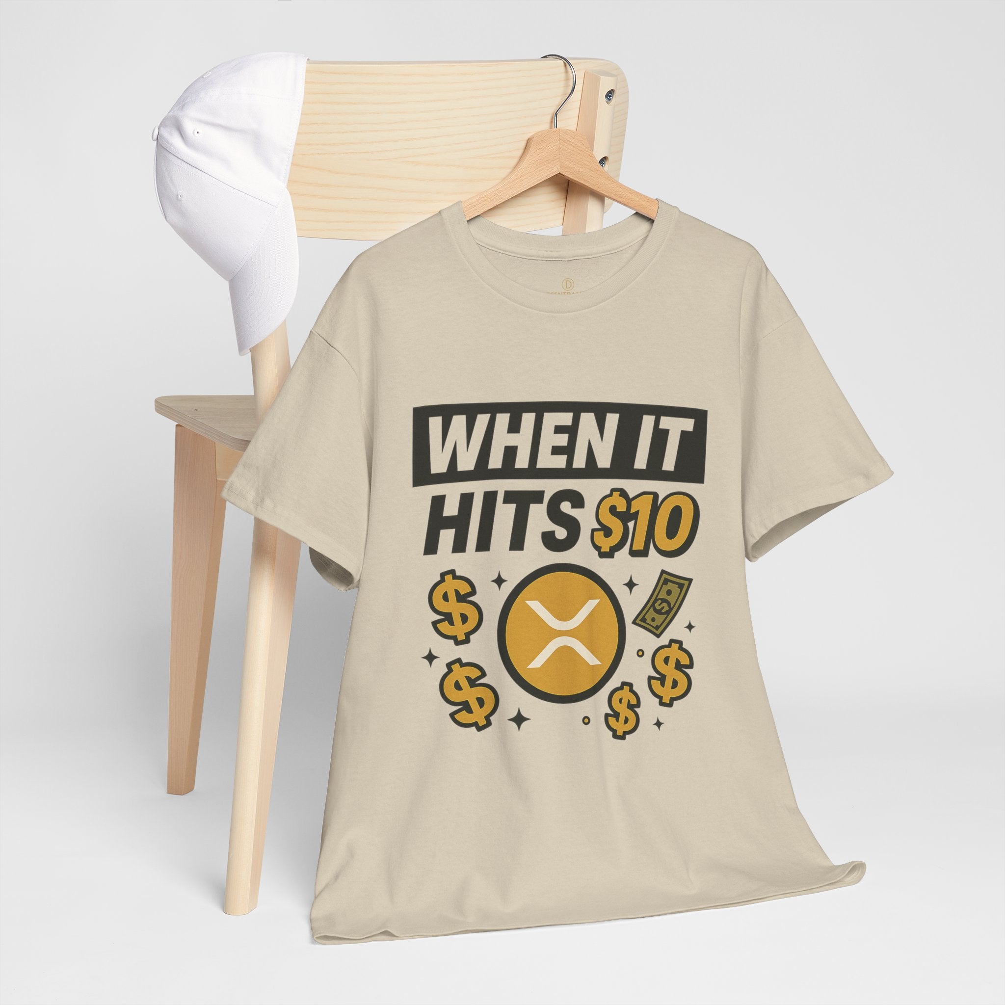 Crypto Tee - "When It Hits 10" Ripple XRP Meme Shirt