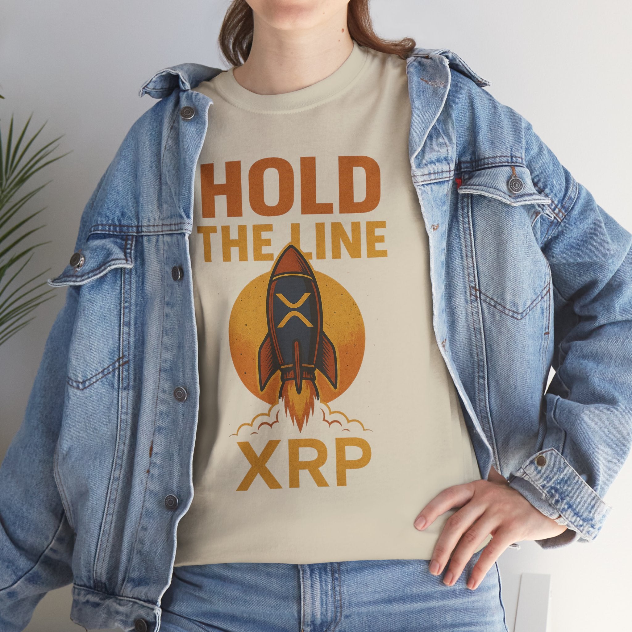 XRP Hold The Line Rocket Tee — Crypto Investor T‑Shirt