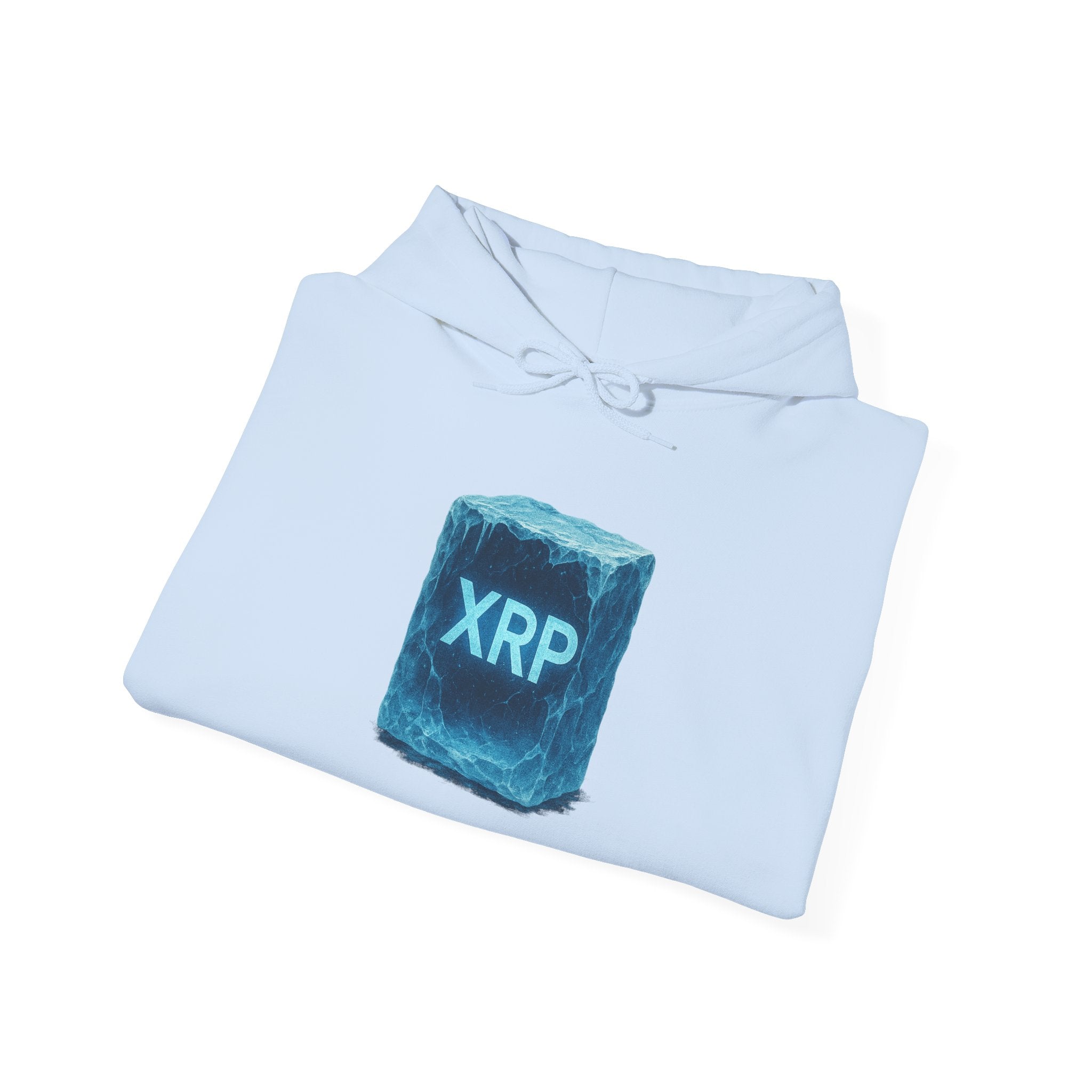 XRP Frozen Cube Hoodie — Crypto Ice Block Sweater for XRP Fans