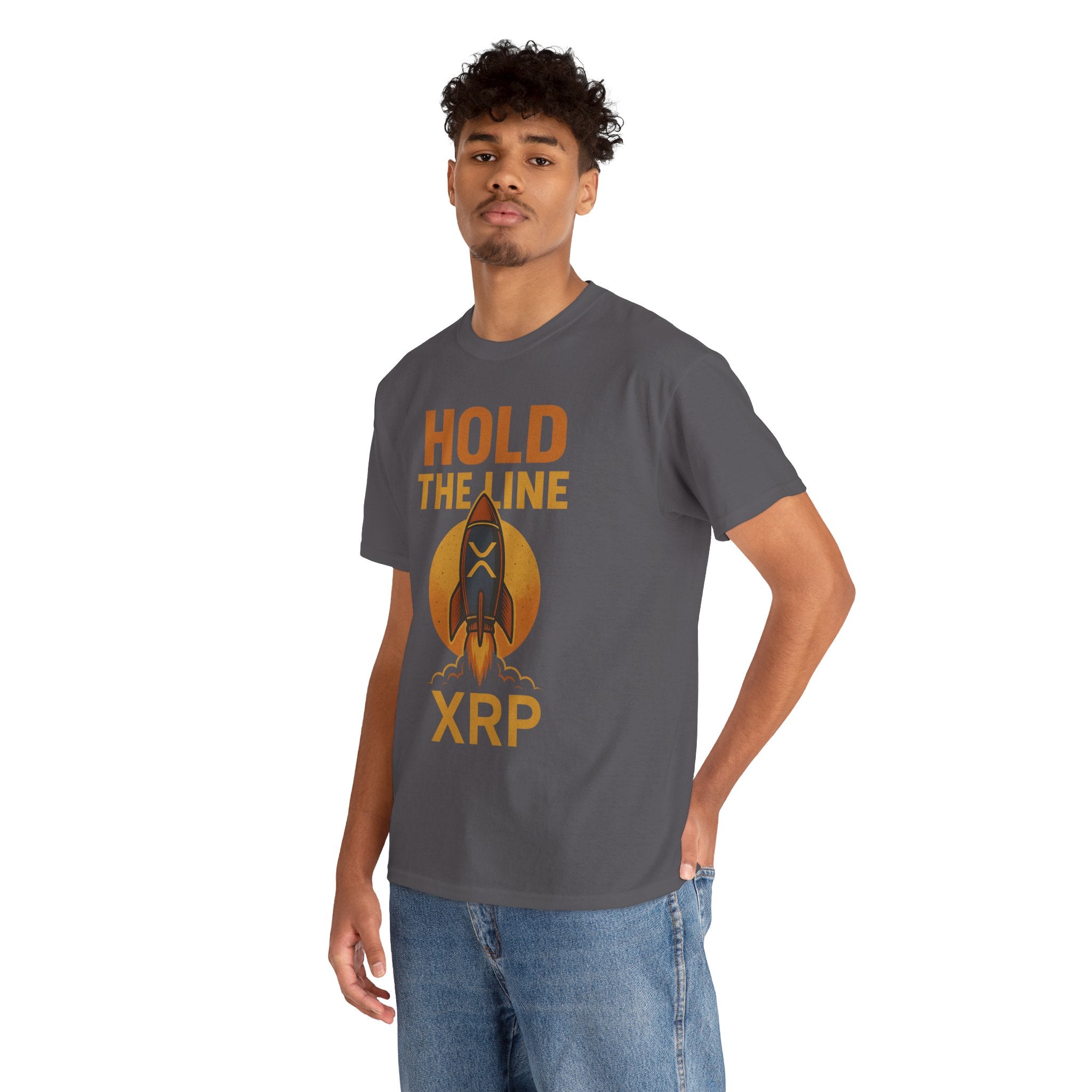 XRP Hold The Line Rocket Tee — Crypto Investor T‑Shirt
