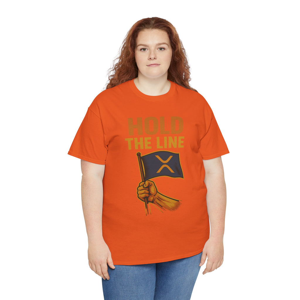 Hold The Line Tee — Bold Flag Graphic Cryptocurrency XRP Shirt