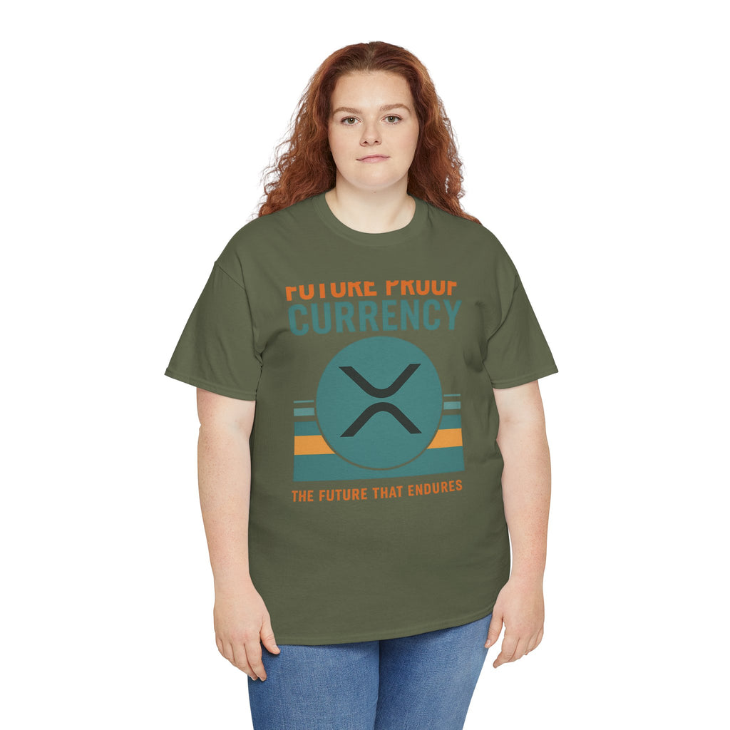 RIPPLE XRP 'Future Proof Currency' Graphic Tee — Crypto Retro Logo Shirt