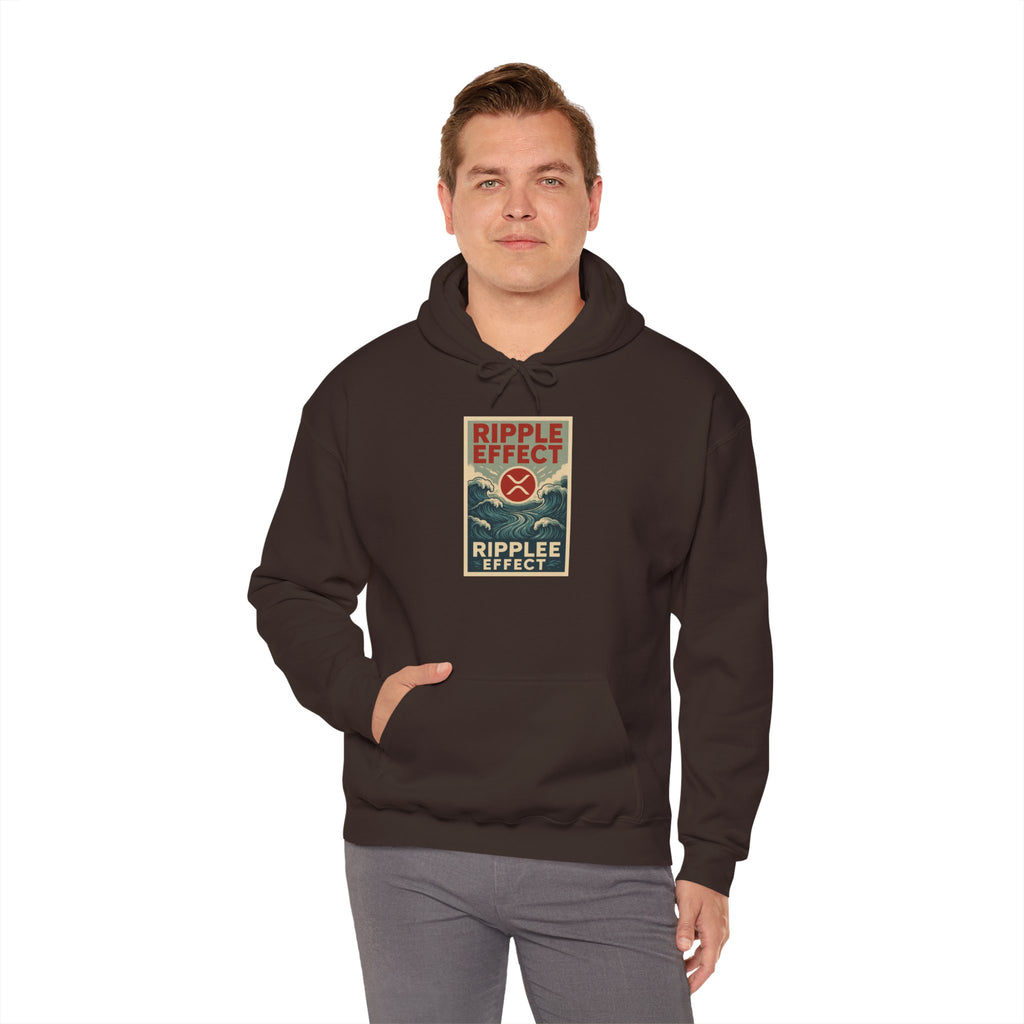 Ripple Effect Hoodie – Vintage Ocean Wave Graphic Hooded Sweatshirt