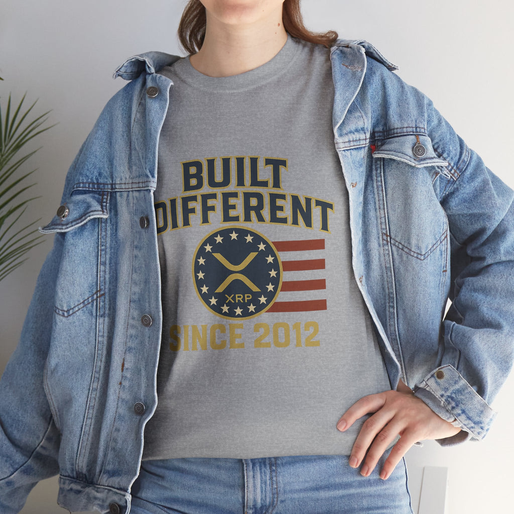 Built Different Since 2012 T-Shirt — American Flag Vintage Crew Tee