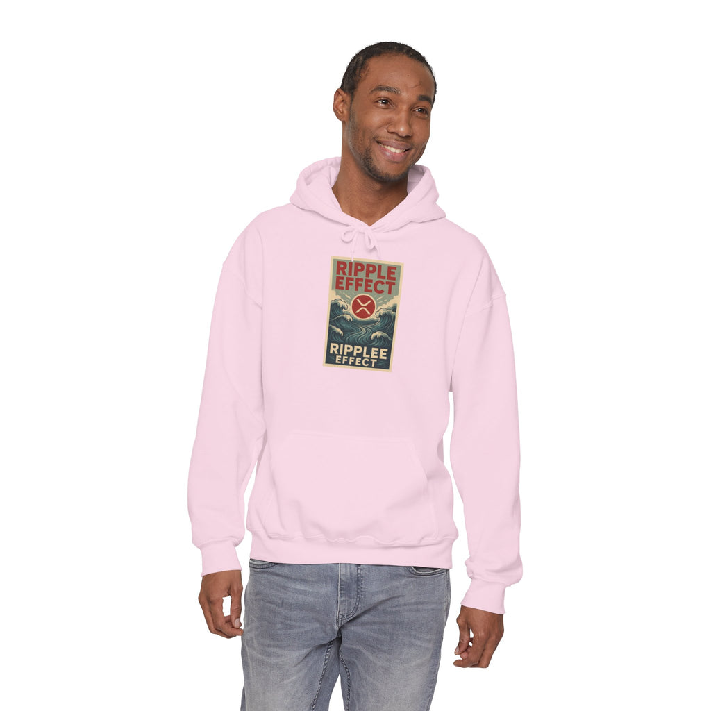 Ripple Effect Hoodie – Vintage Ocean Wave Graphic Hooded Sweatshirt
